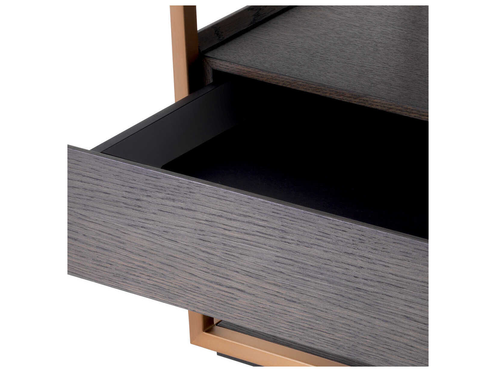 Eichholtz Parker Mocha Straight Oak Veneer Side Table