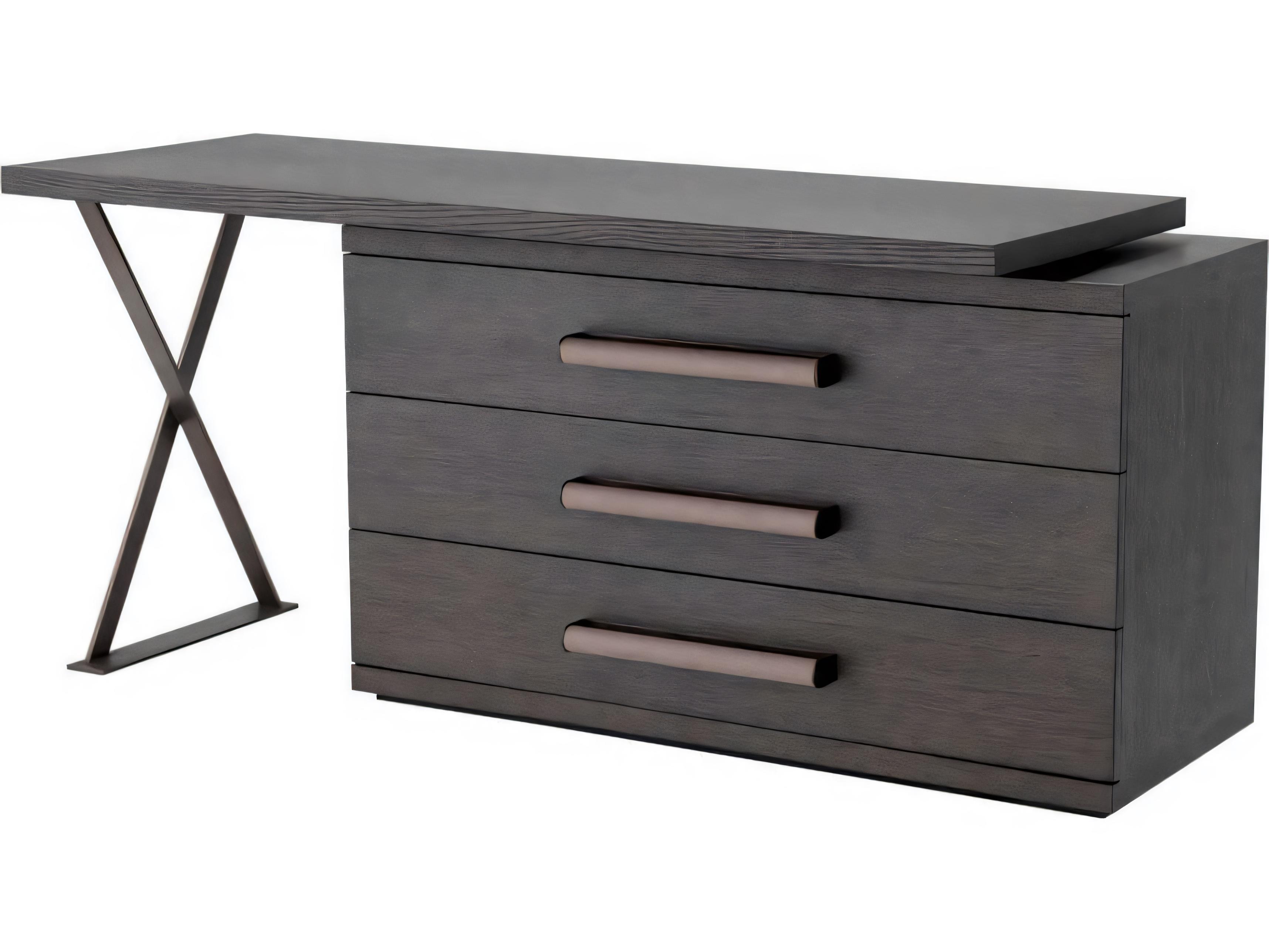 Eichholtz Sanderson Mocha Straight Oak Veneer Desk