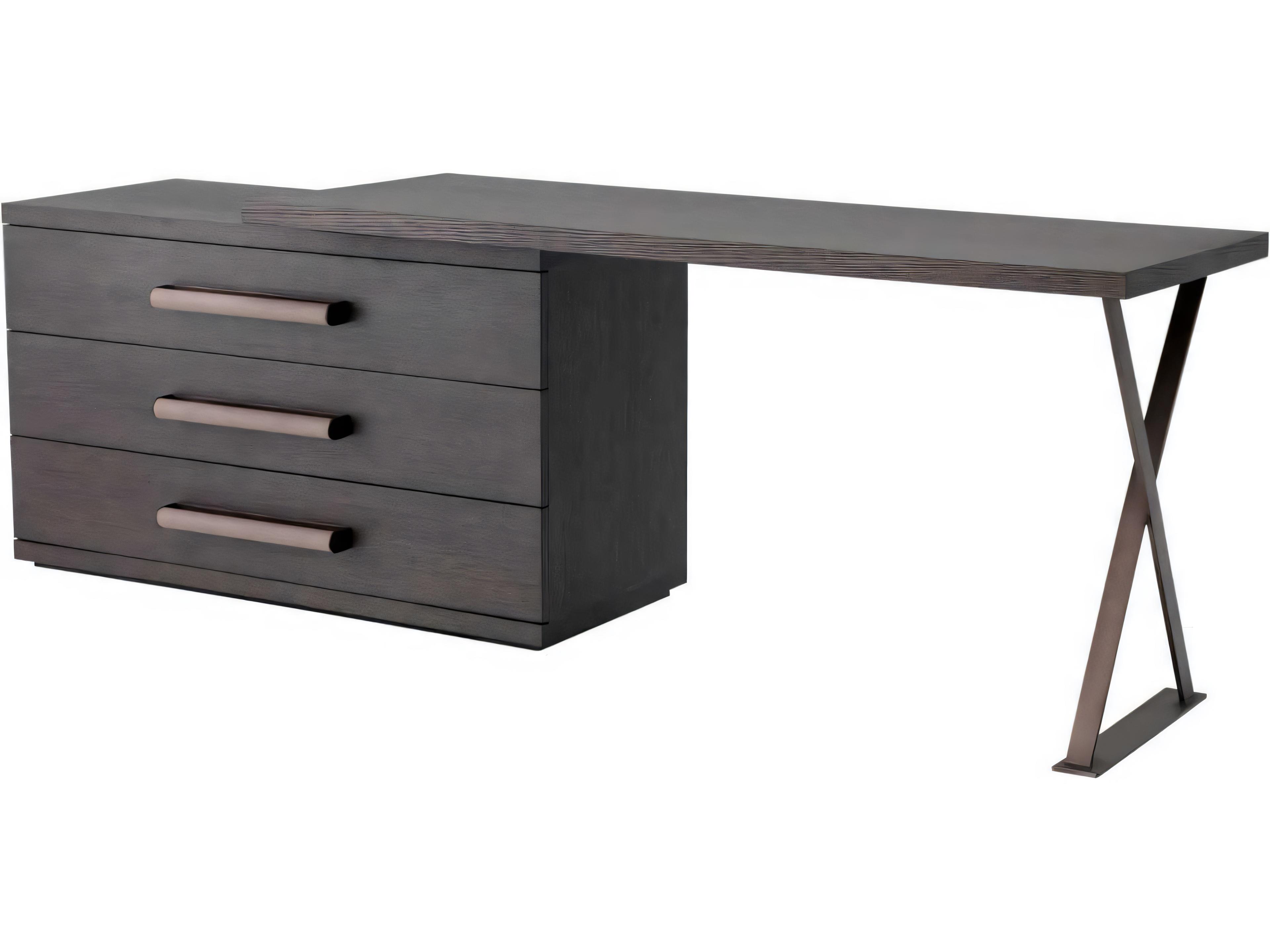 Eichholtz Sanderson Mocha Straight Oak Veneer Desk