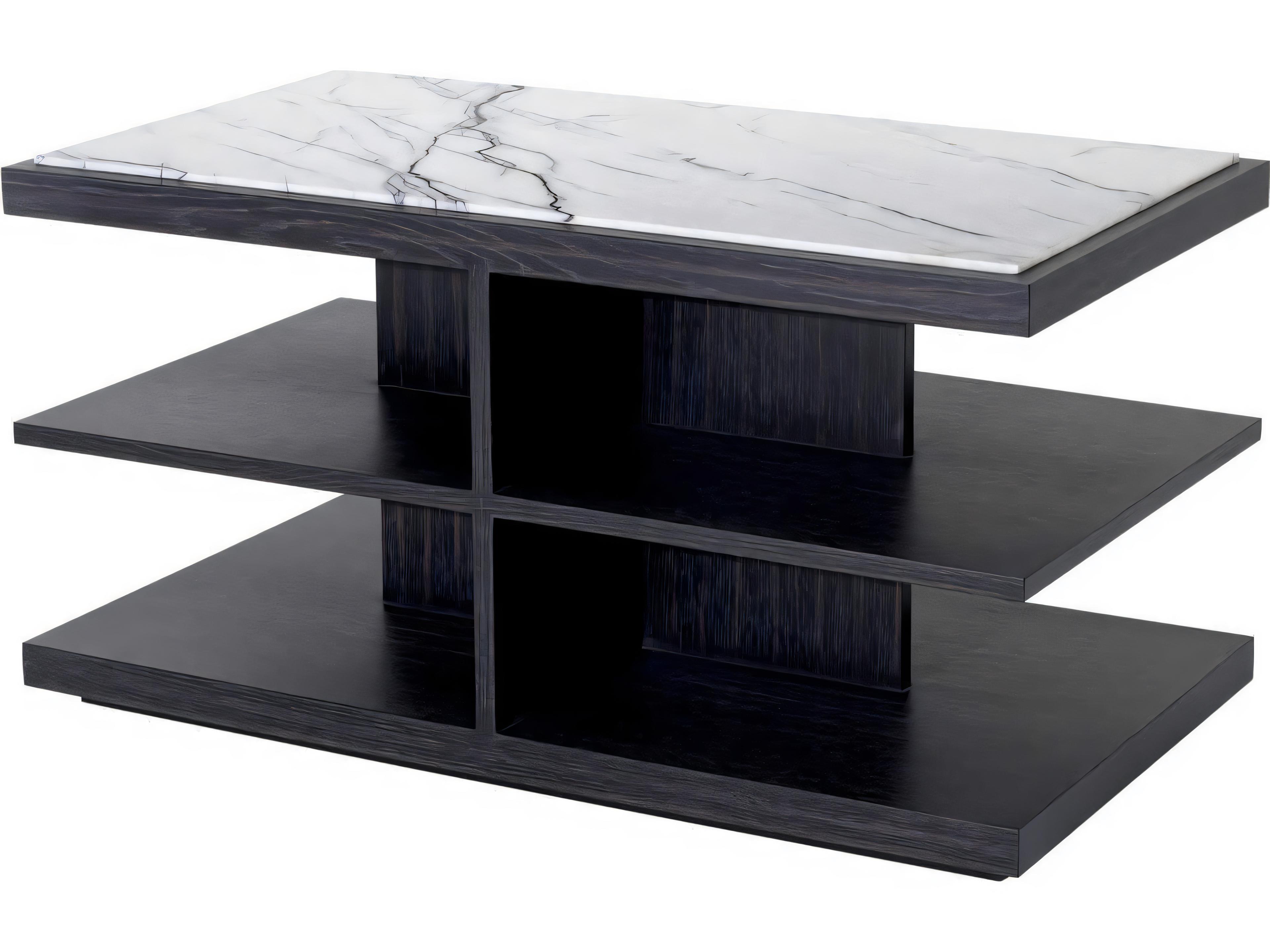 Eichholtz Miguel Charcoal Grey Oak Veneer Side Table