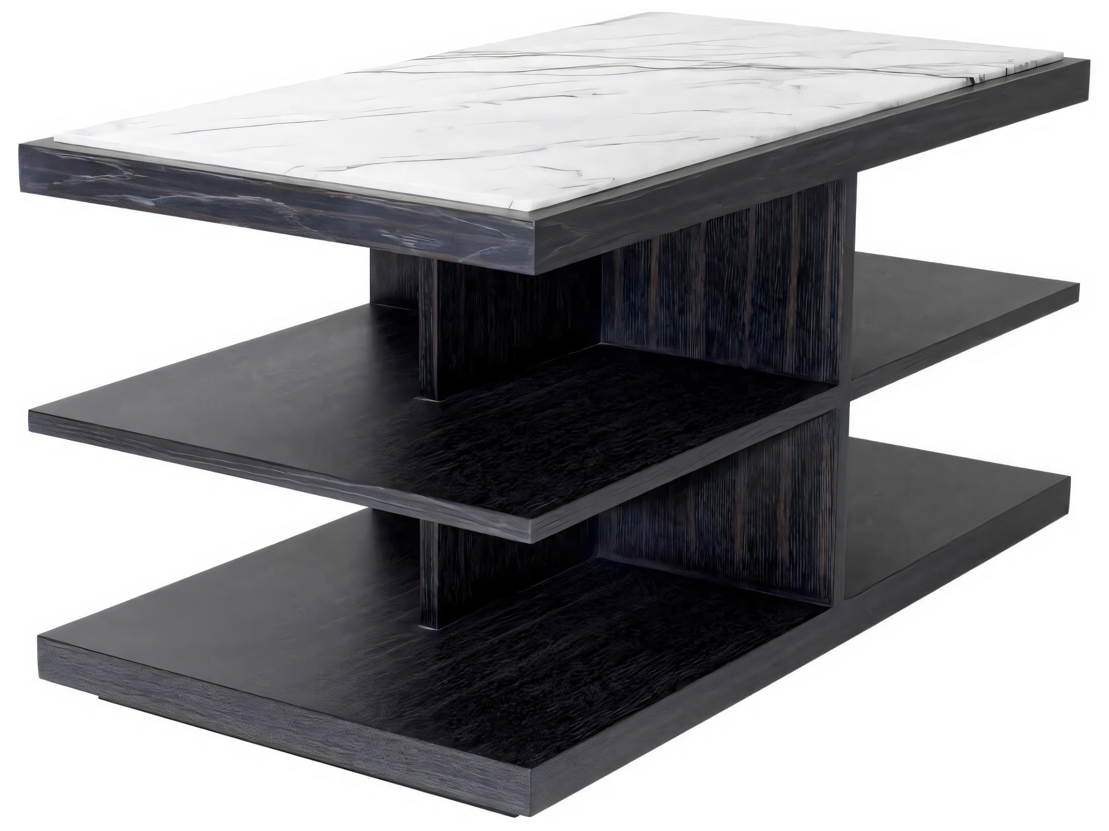 Eichholtz Miguel Charcoal Grey Oak Veneer Side Table