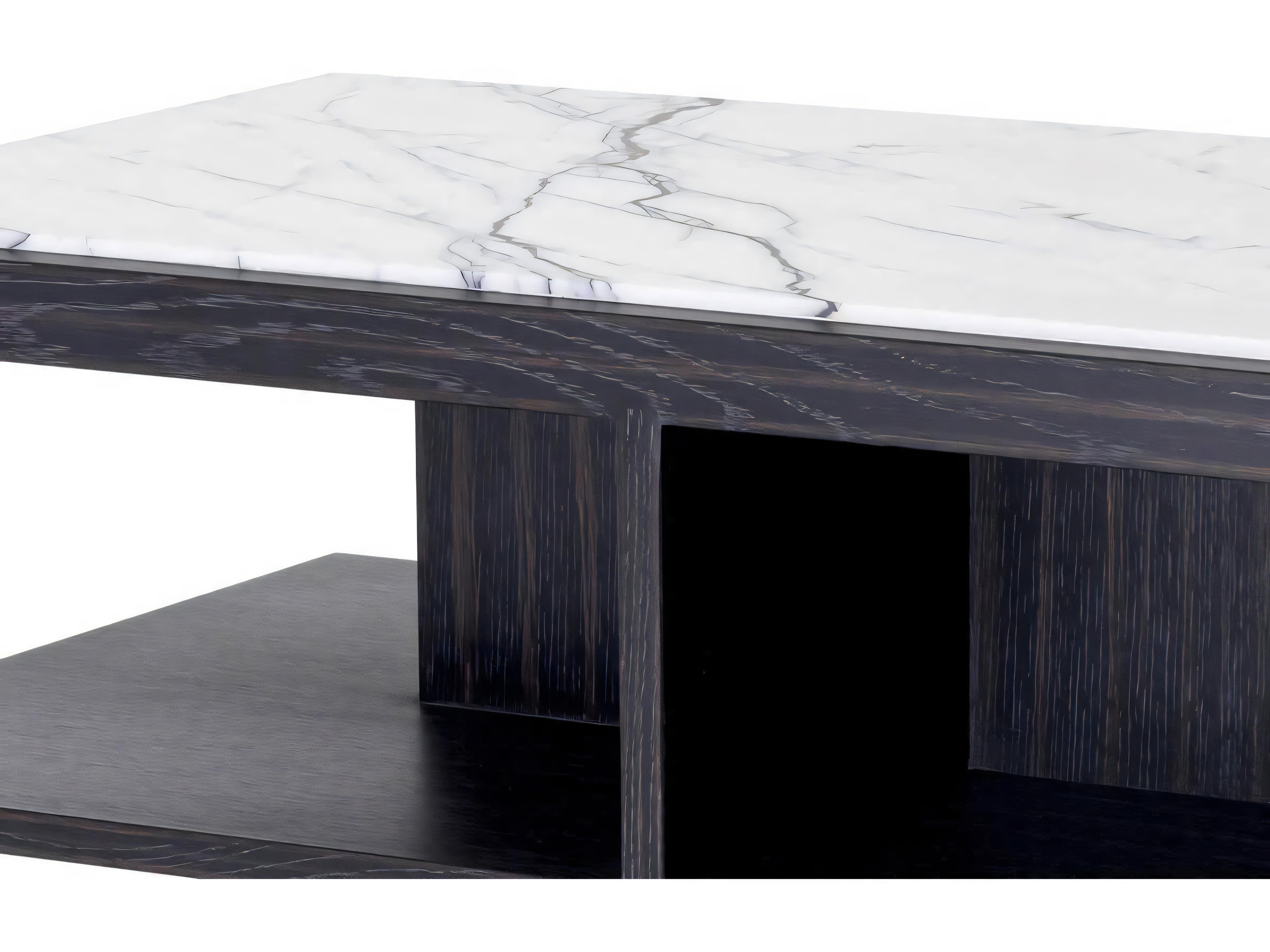 Eichholtz Miguel Charcoal Grey Oak Veneer Side Table