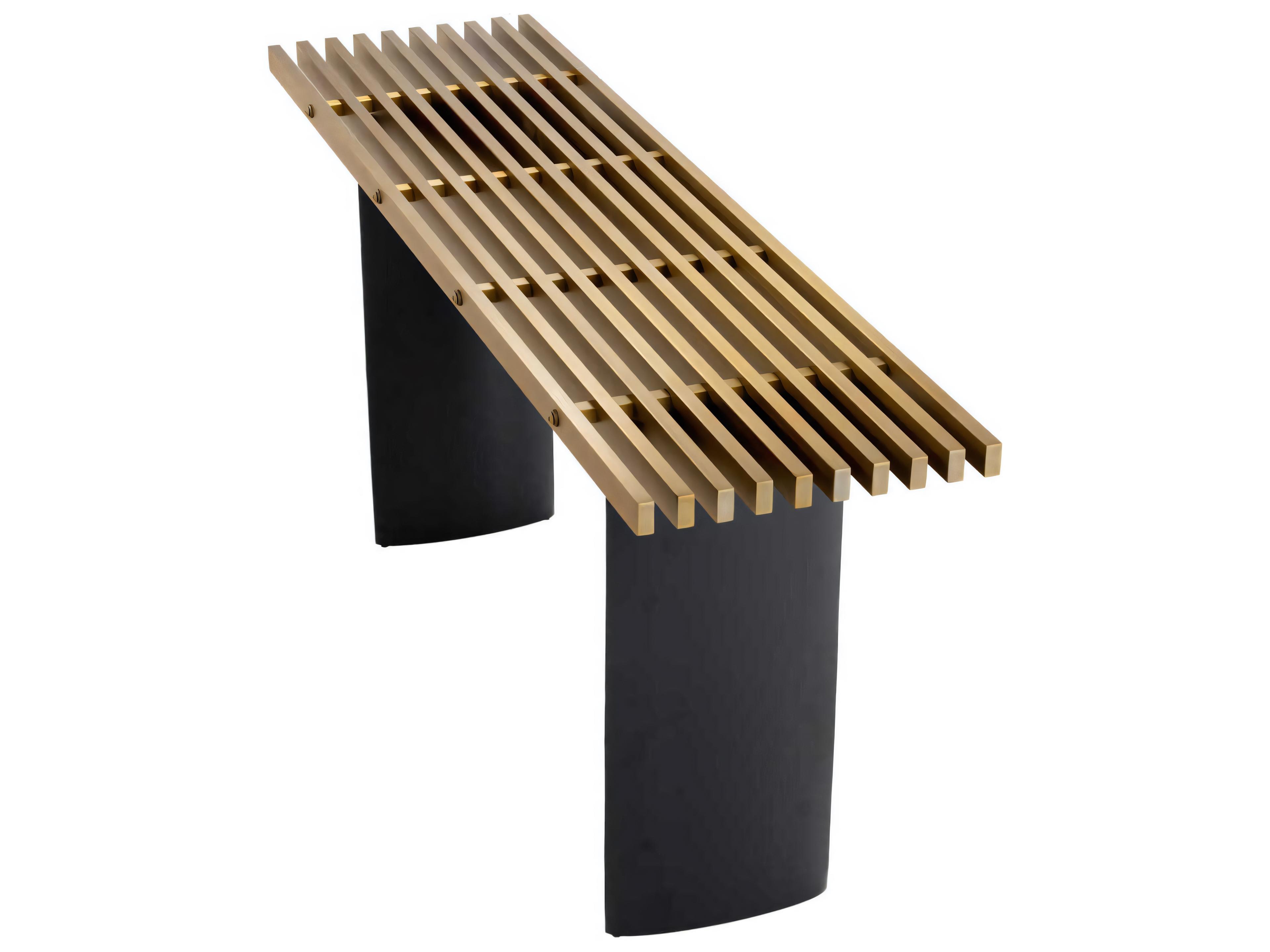 Eichholtz Vauclair Brushed Brass Console Table