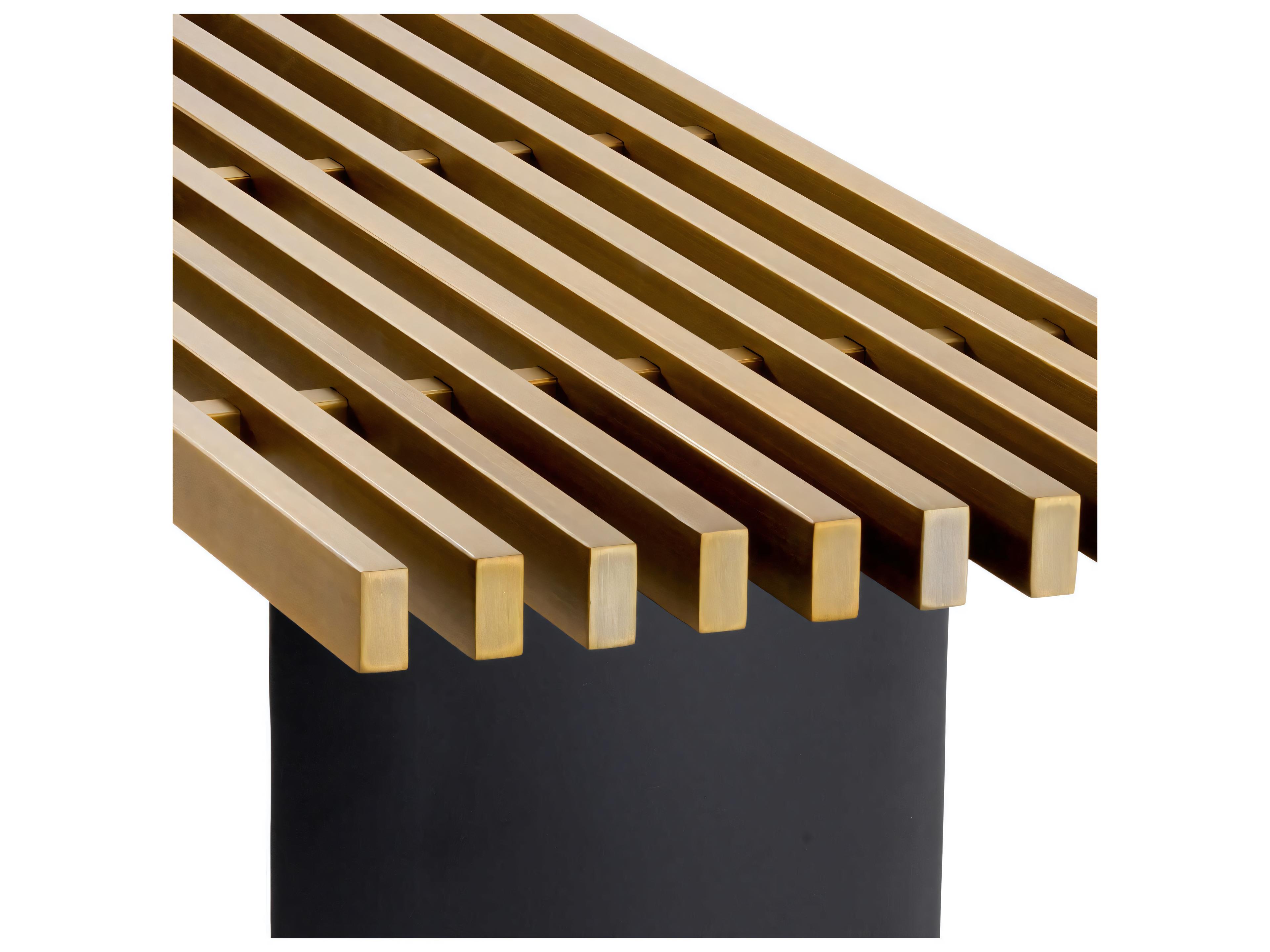 Eichholtz Vauclair Brushed Brass Console Table