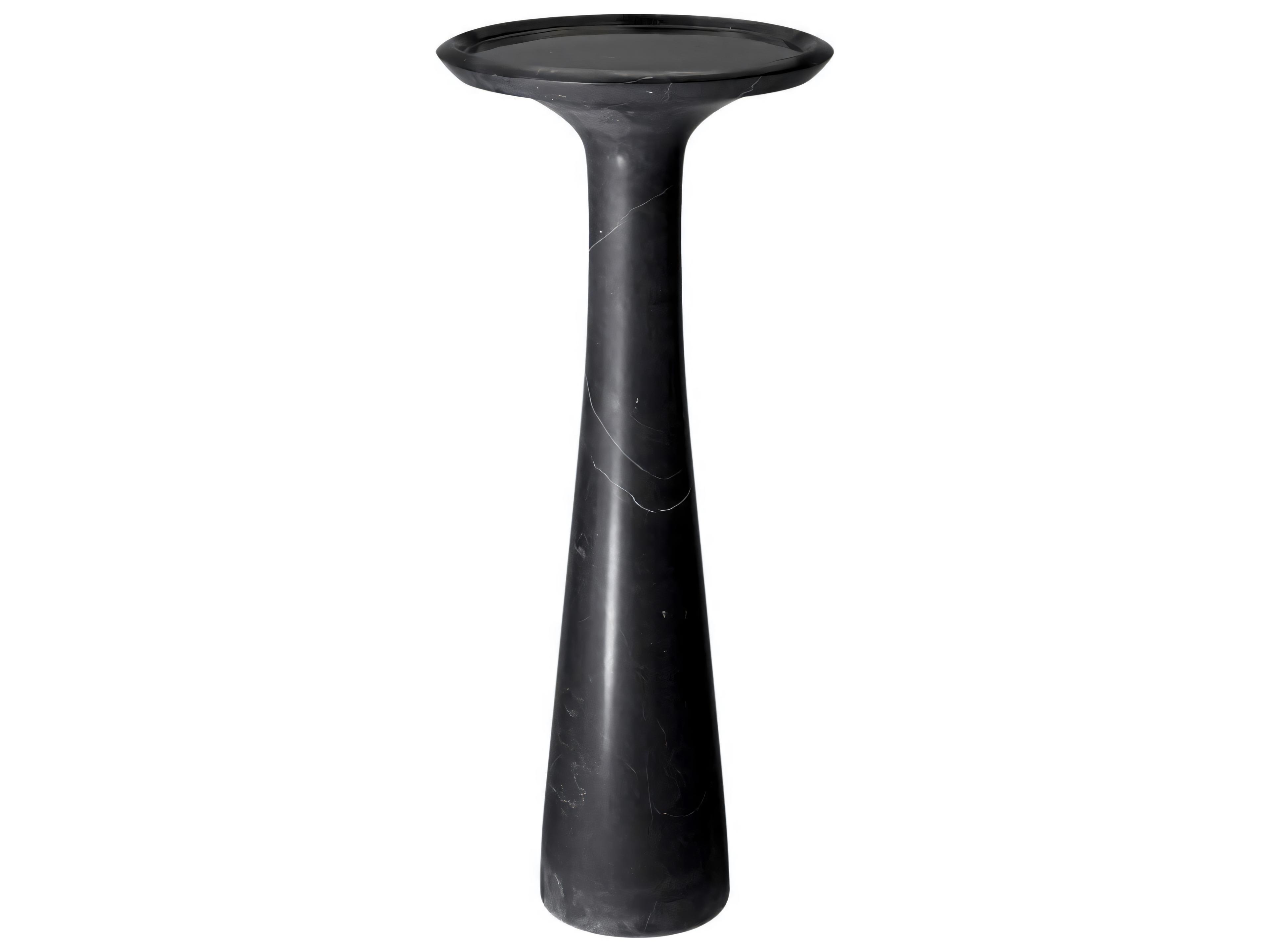 Eichholtz Pompano High Honed Black Marble Side Table