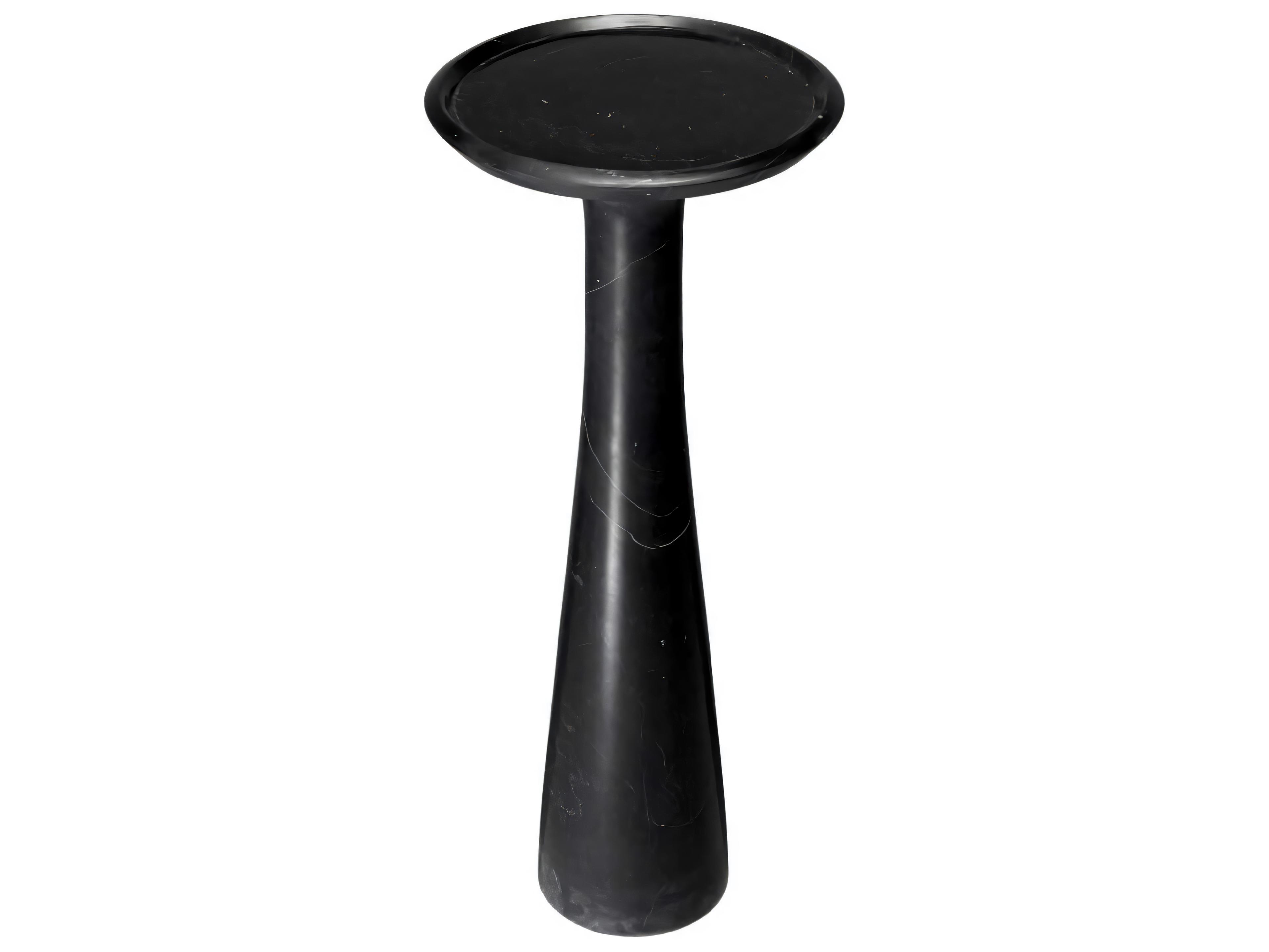 Eichholtz Pompano High Honed Black Marble Side Table