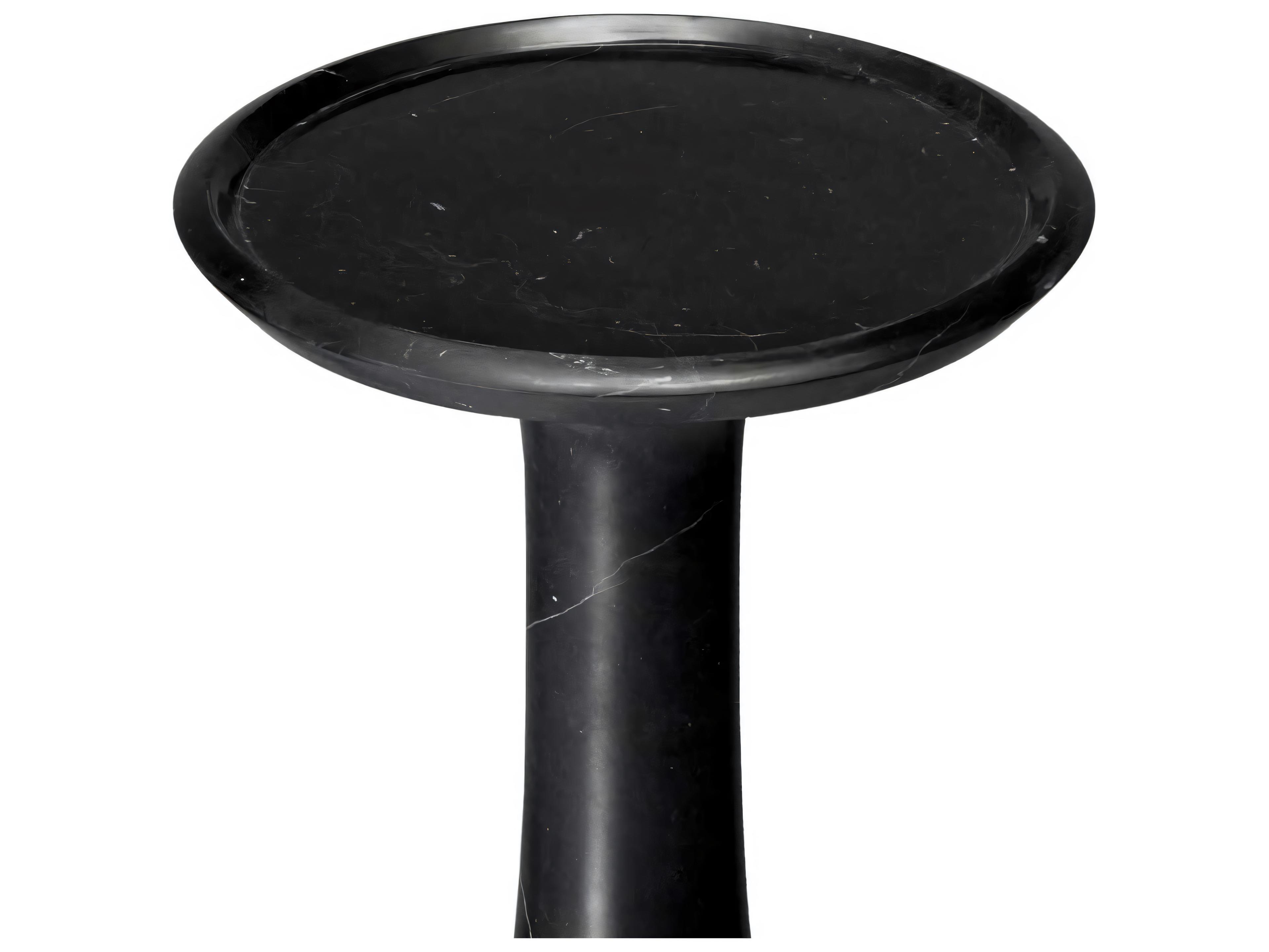Eichholtz Pompano High Honed Black Marble Side Table