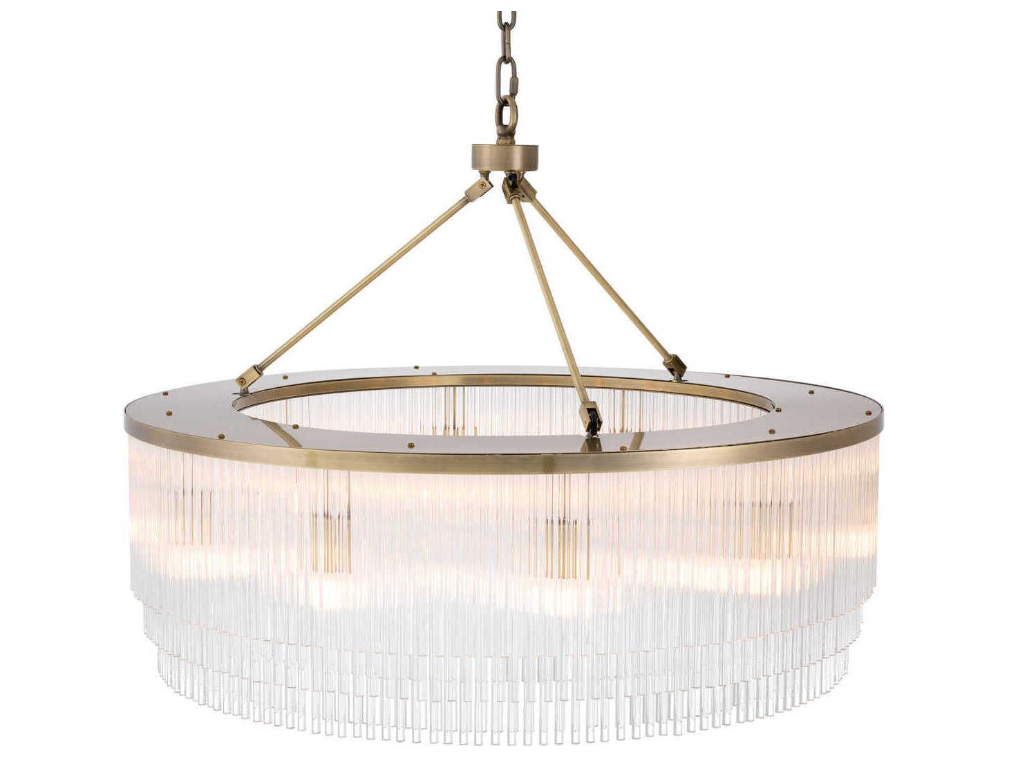 Eichholtz Hector L Light Brushed Brass Chandelier