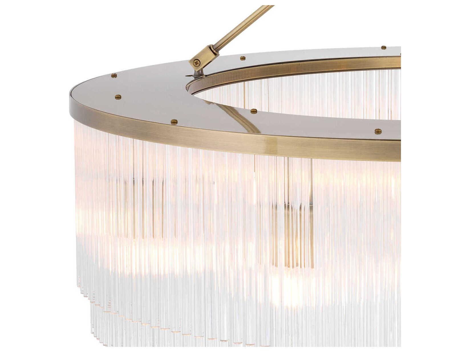 Eichholtz Hector L Light Brushed Brass Chandelier