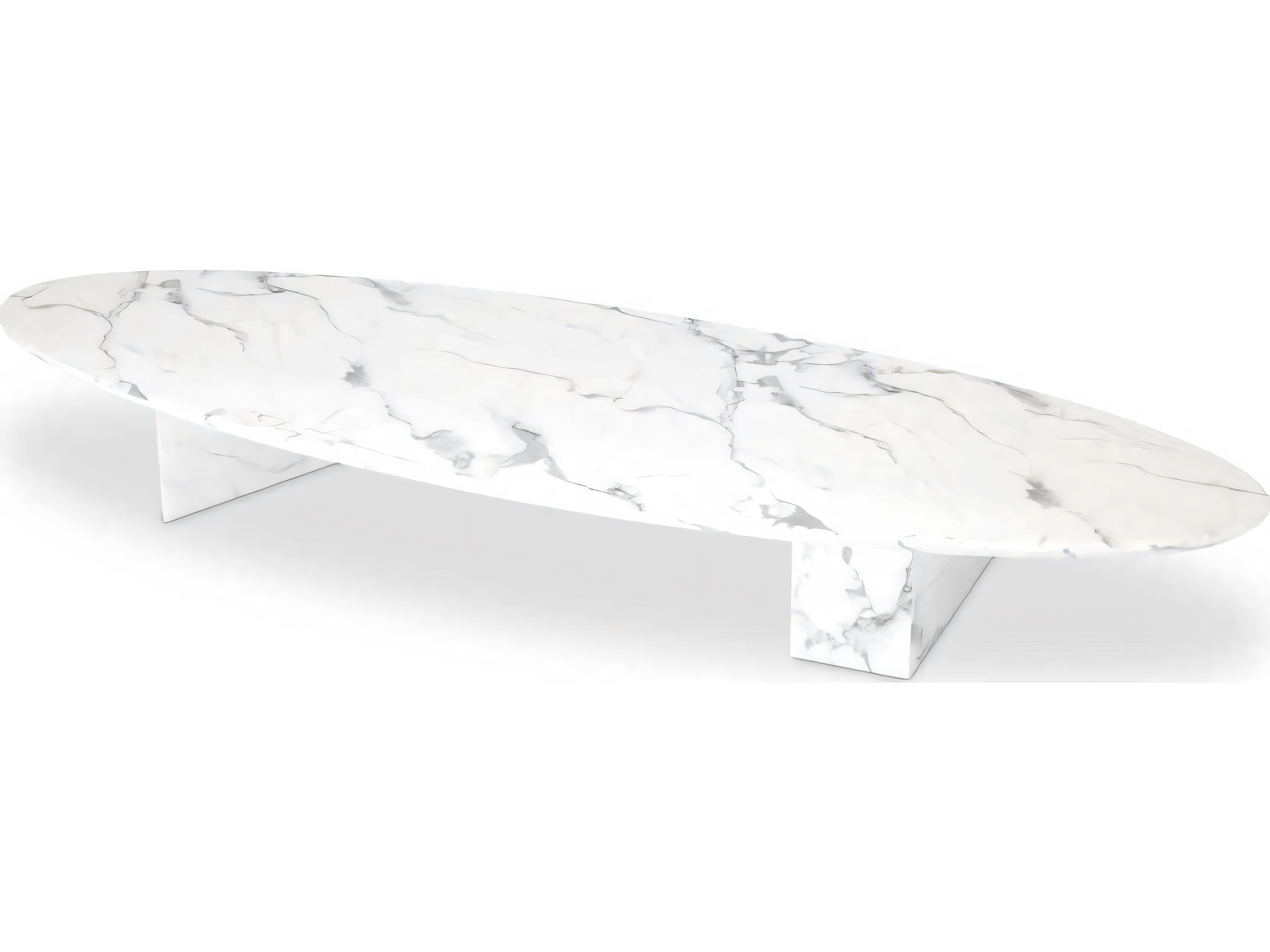 Eichholtz Aurore White Faux Marble Coffee Table