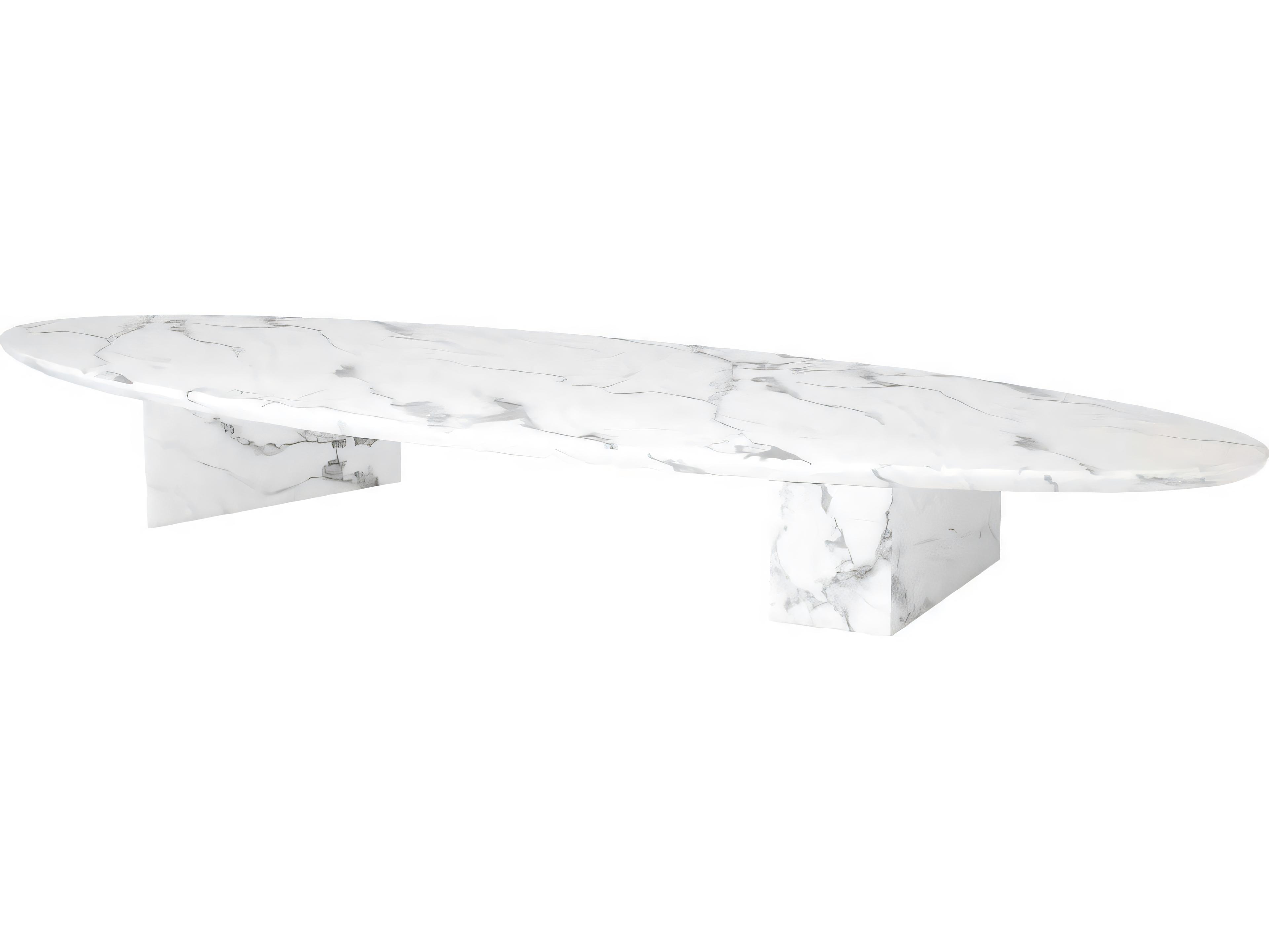 Eichholtz Aurore White Faux Marble Coffee Table