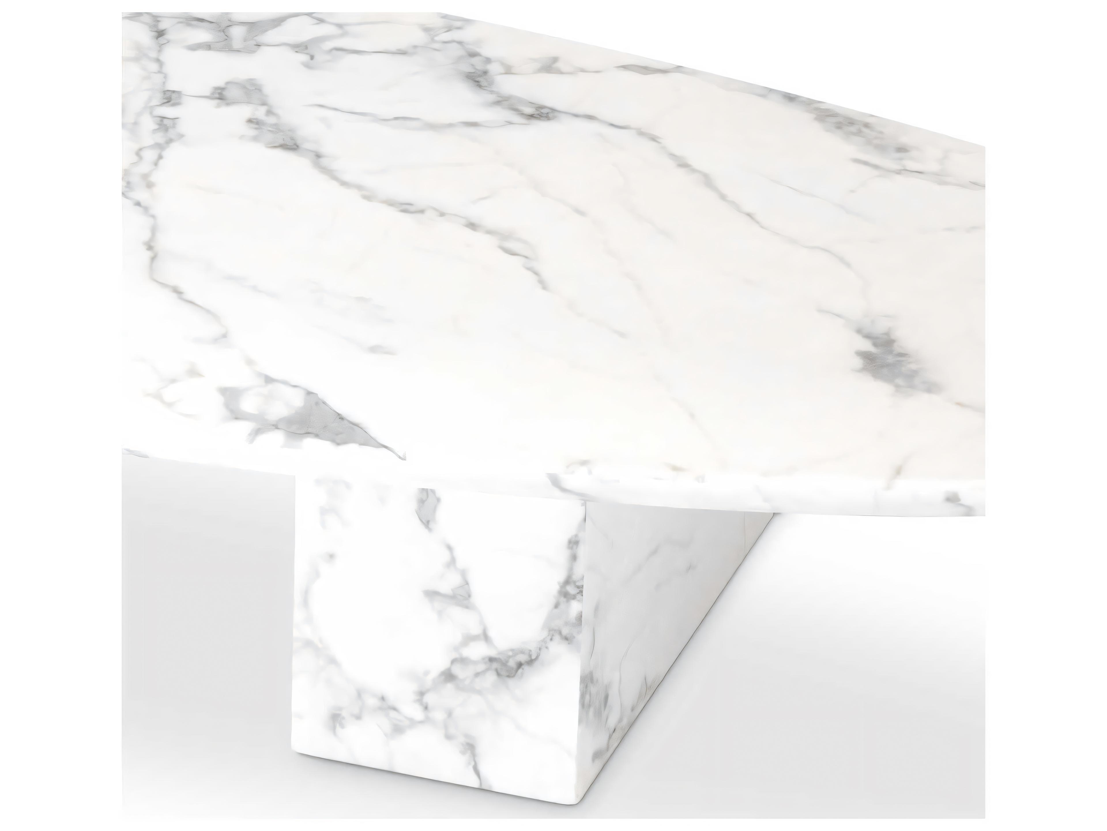 Eichholtz Aurore White Faux Marble Coffee Table