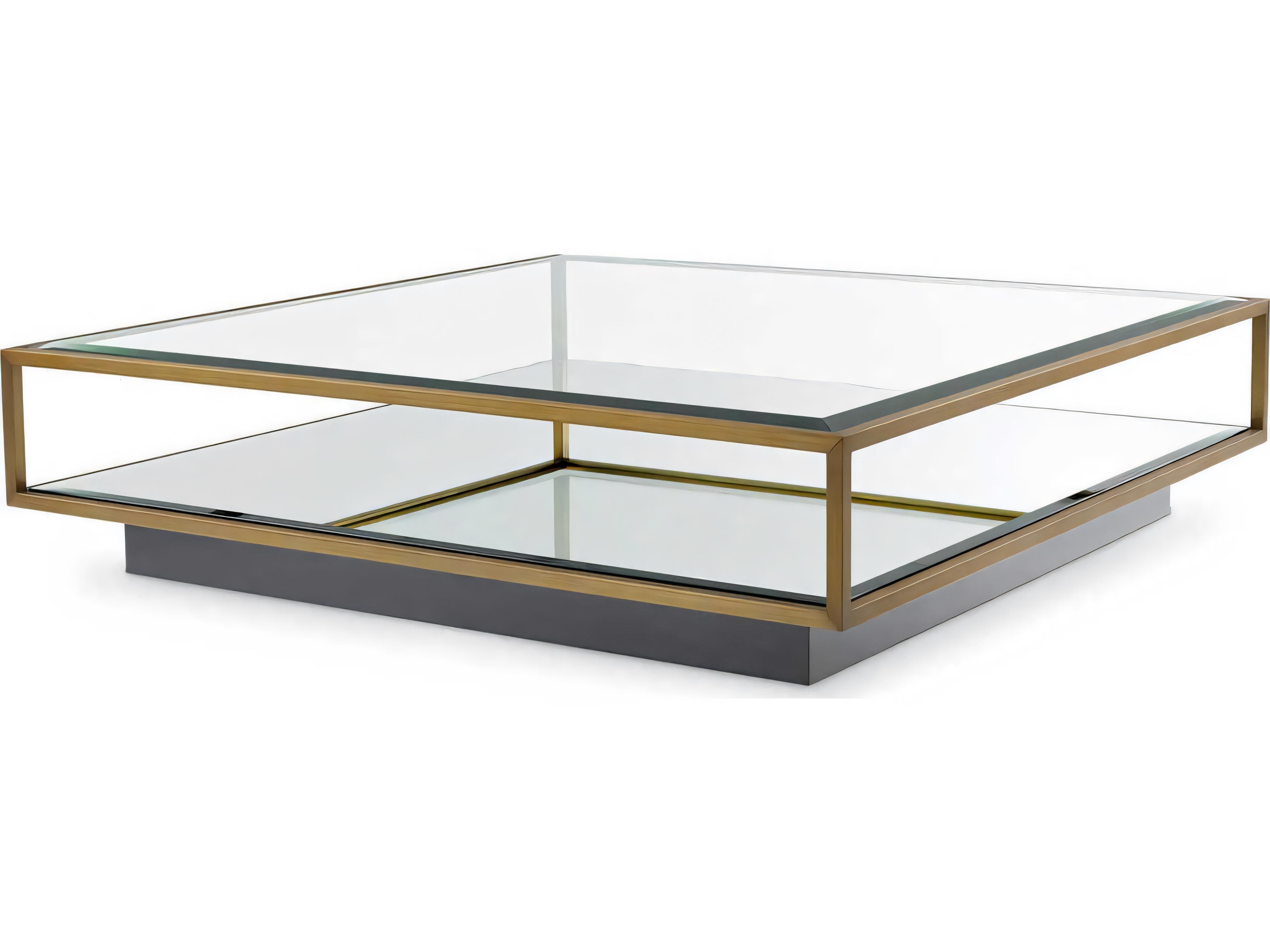 Eichholtz Tortona L Brushed Brass Coffee Table