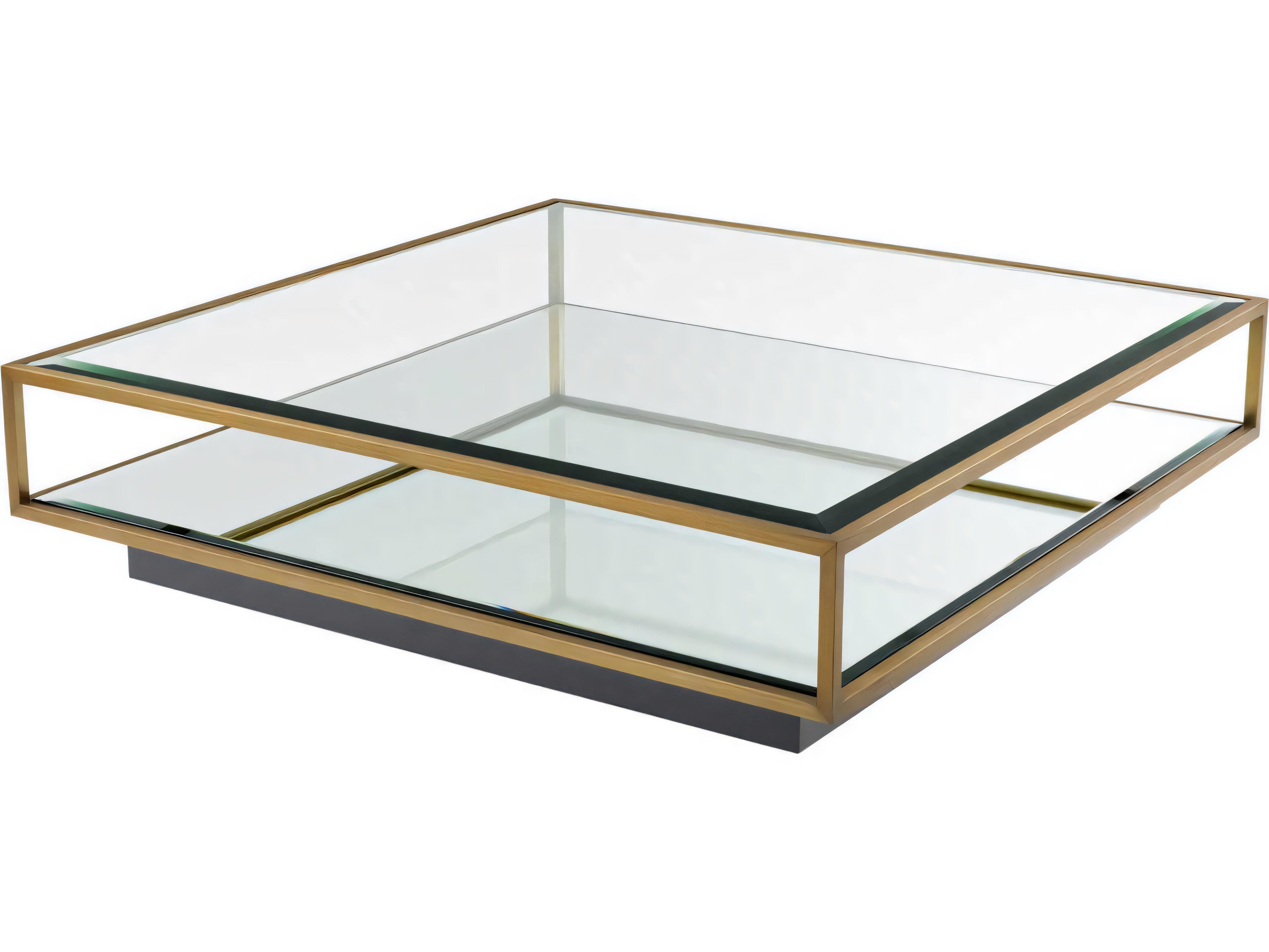 Eichholtz Tortona L Brushed Brass Coffee Table