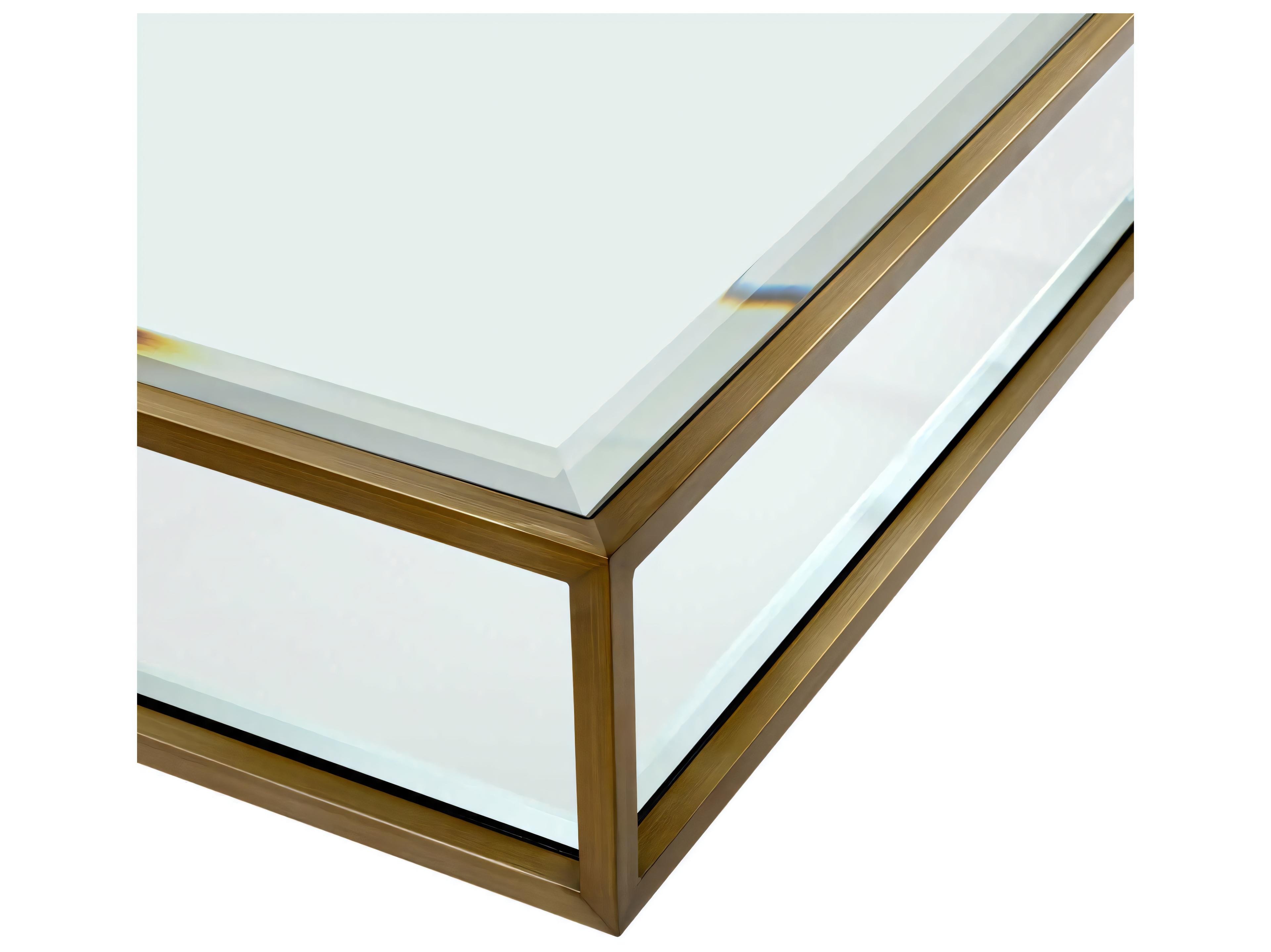 Eichholtz Tortona L Brushed Brass Coffee Table