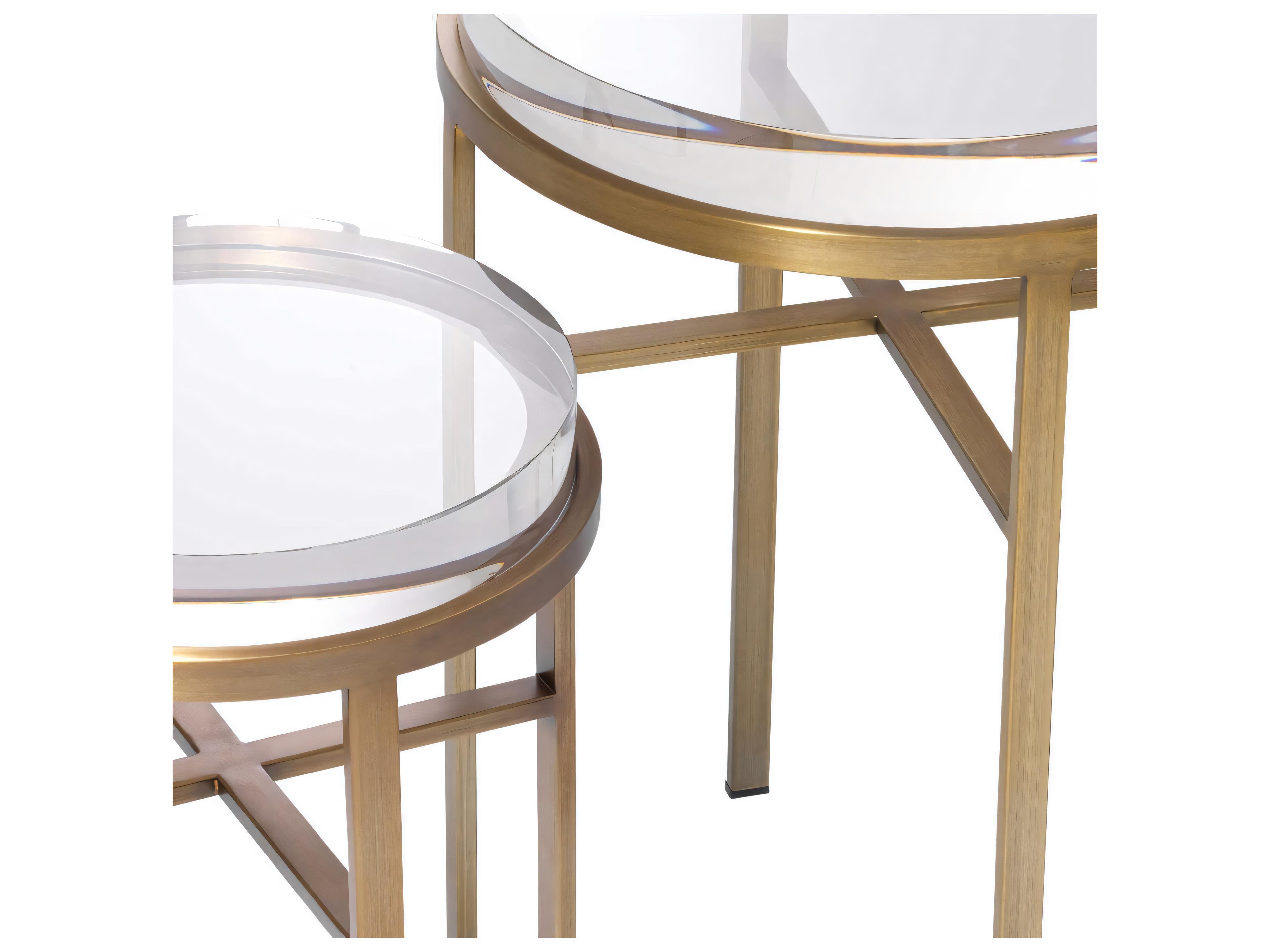 Eichholtz Hoxton Brushed Brass Set of 2 Side Table