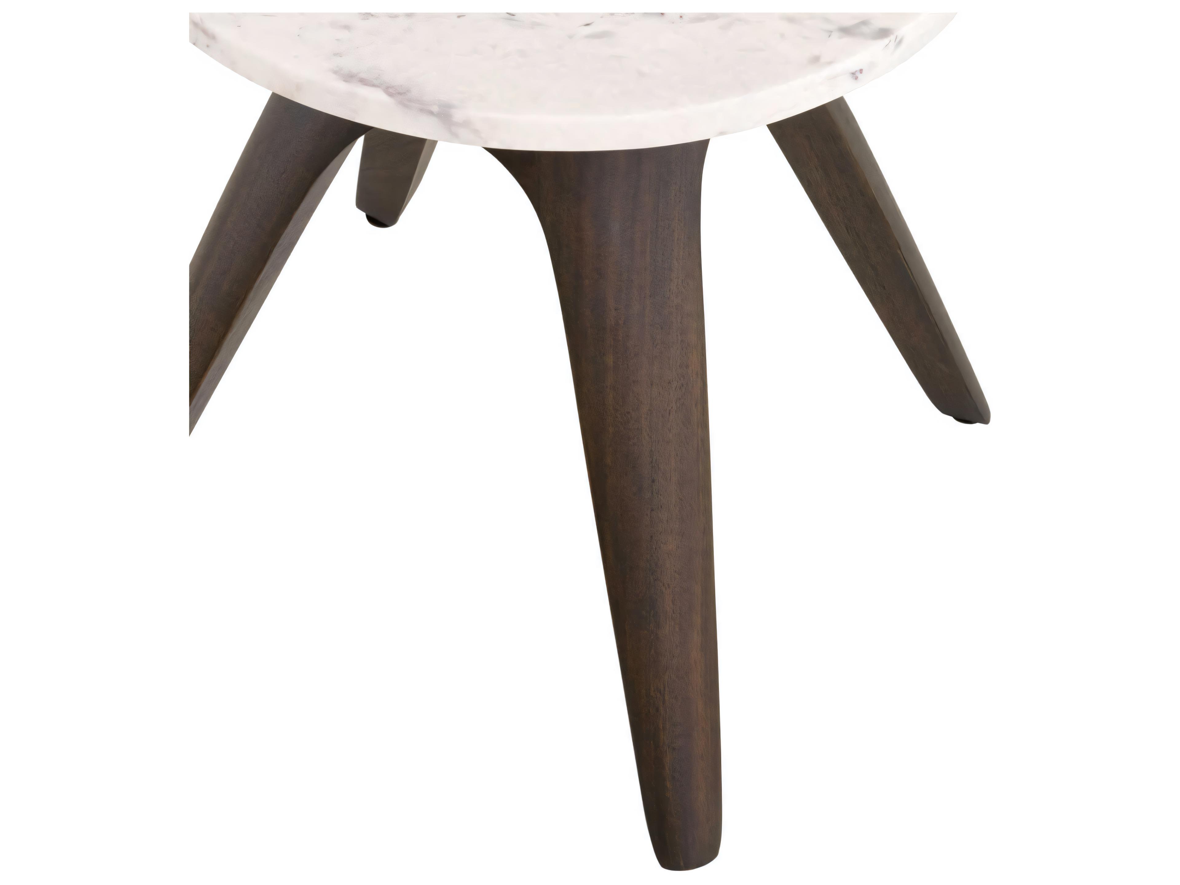 Eichholtz Borre Round Bianco Lilac Marble Side Table
