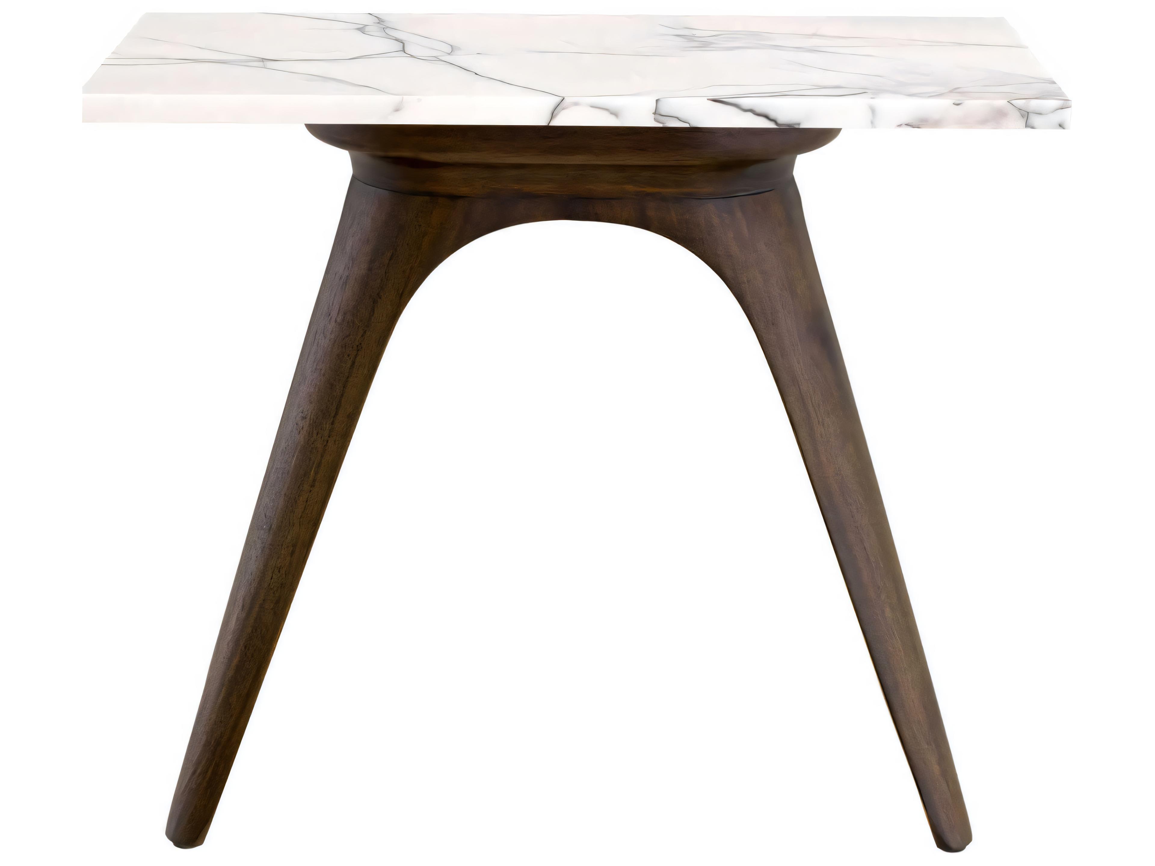 Eichholtz Borre Rectangular Bianco Lilac Marble Side Table