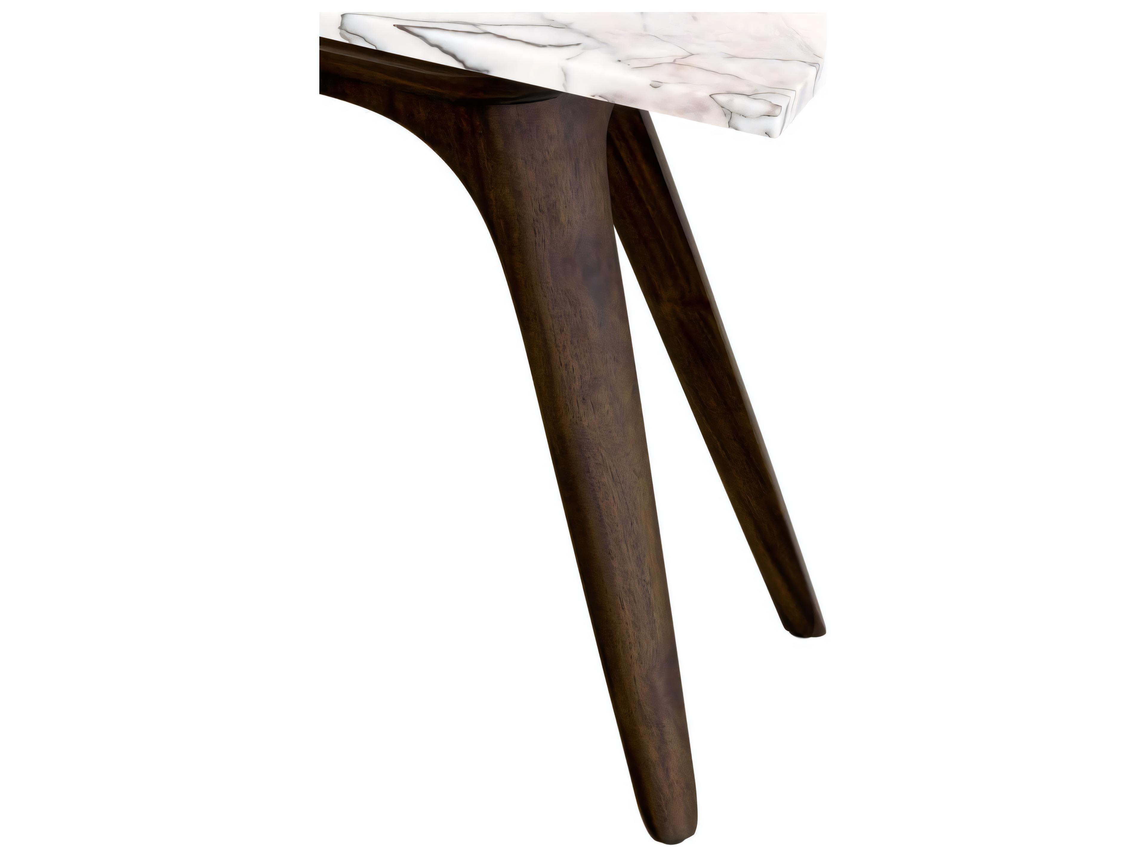 Eichholtz Borre Rectangular Bianco Lilac Marble Side Table