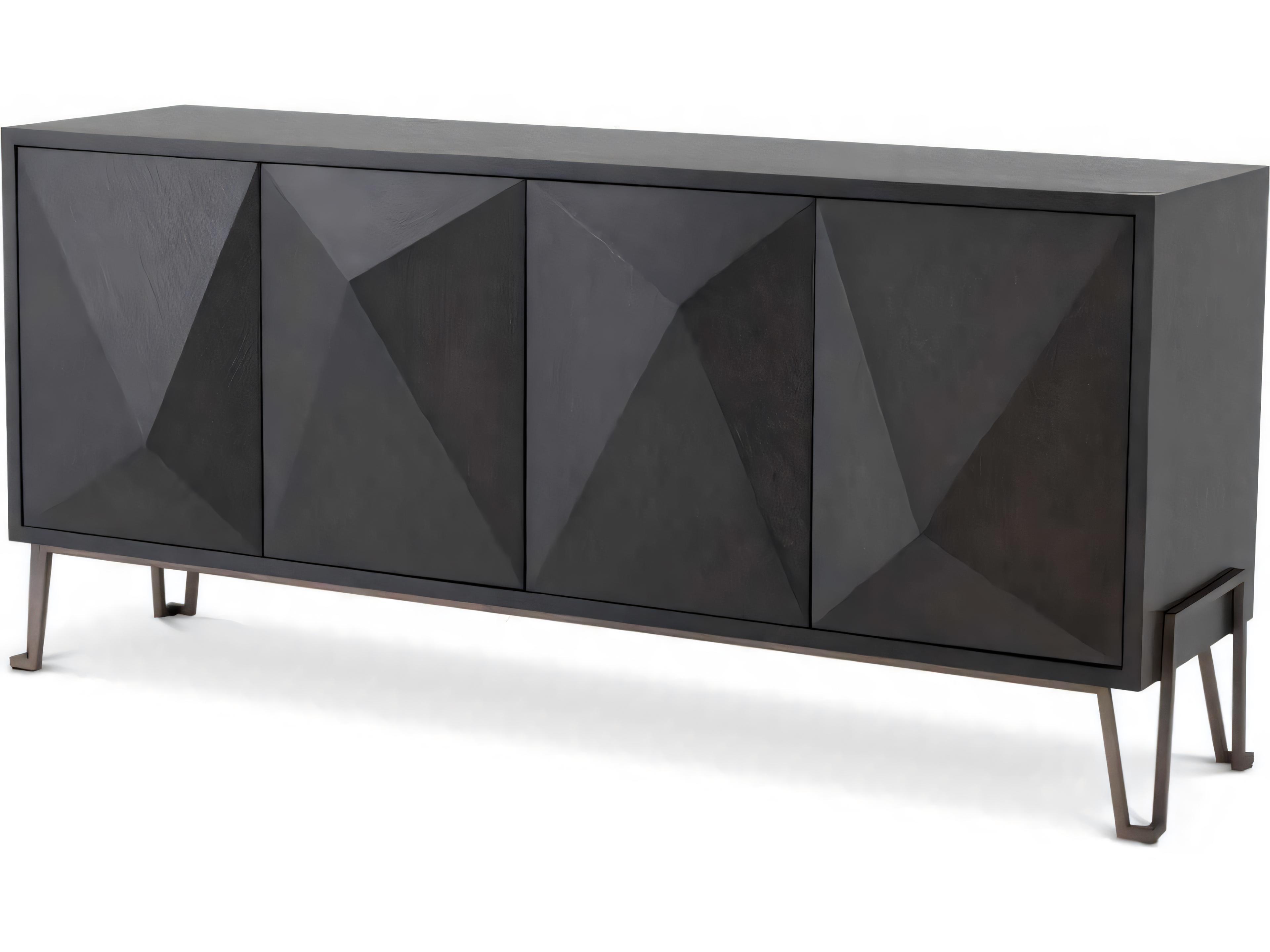 Eichholtz Highland Charcoal Brown Oak Veneer Dresser