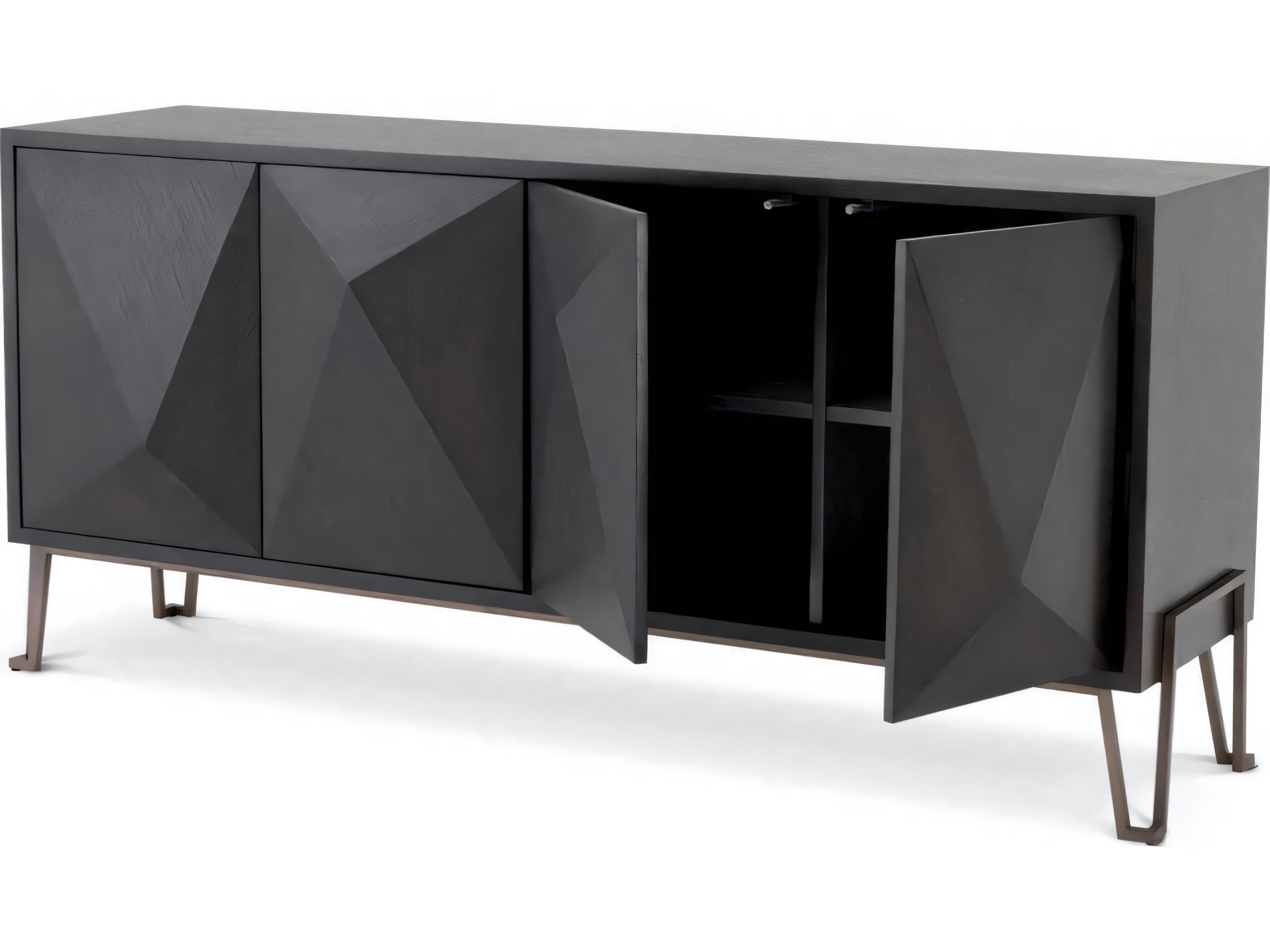 Eichholtz Highland Charcoal Brown Oak Veneer Dresser