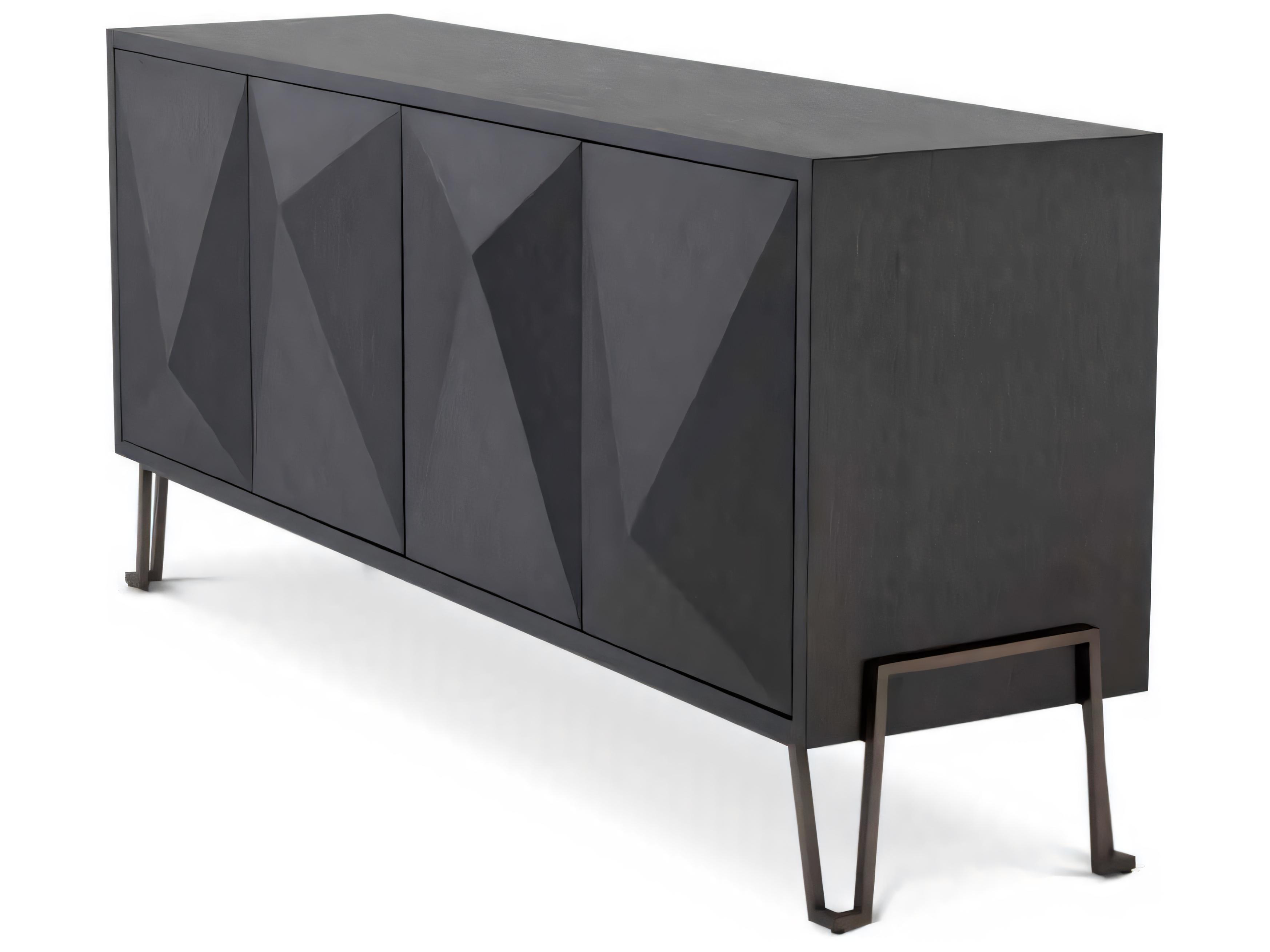 Eichholtz Highland Charcoal Brown Oak Veneer Dresser