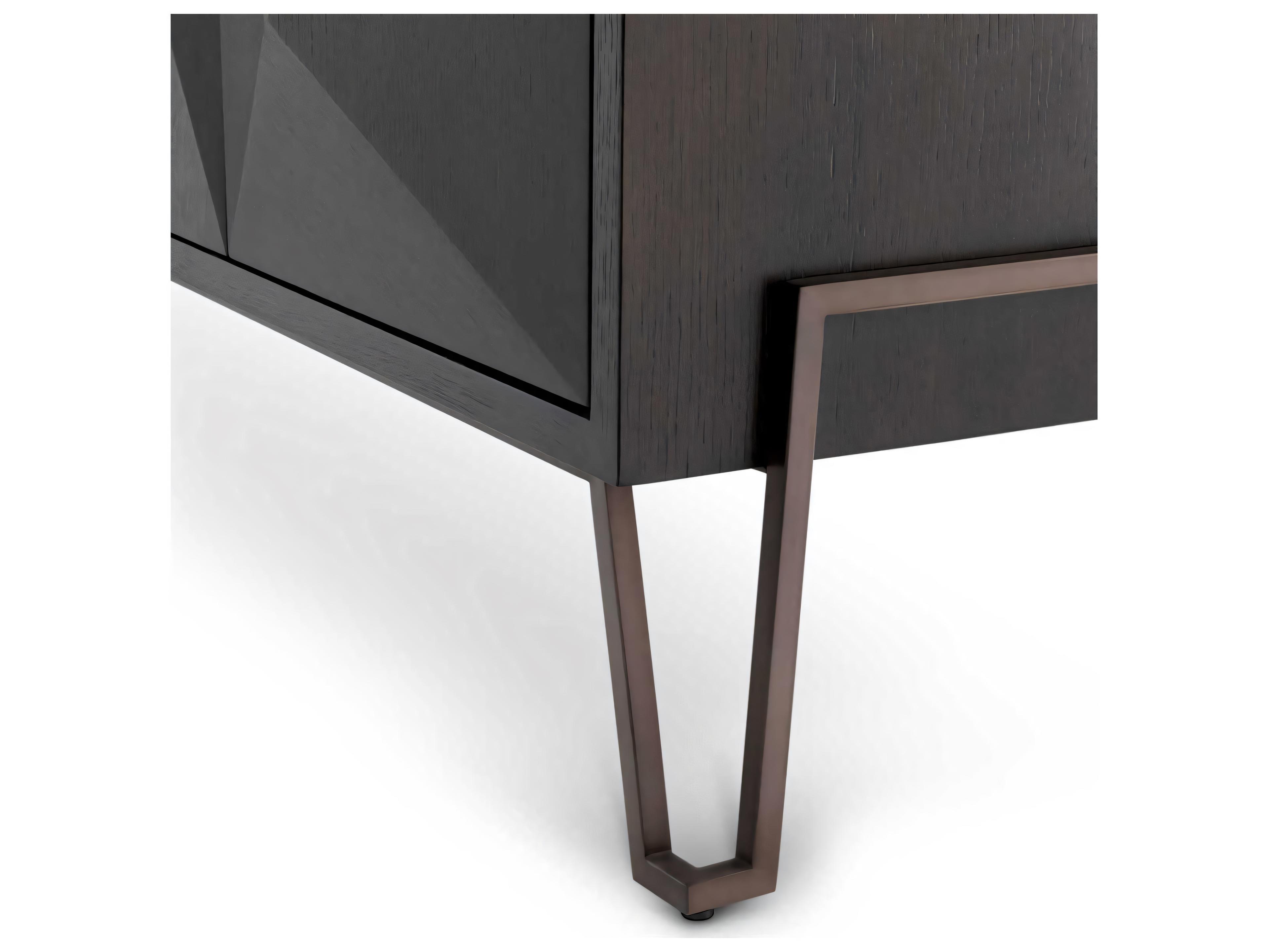 Eichholtz Highland Charcoal Brown Oak Veneer Dresser