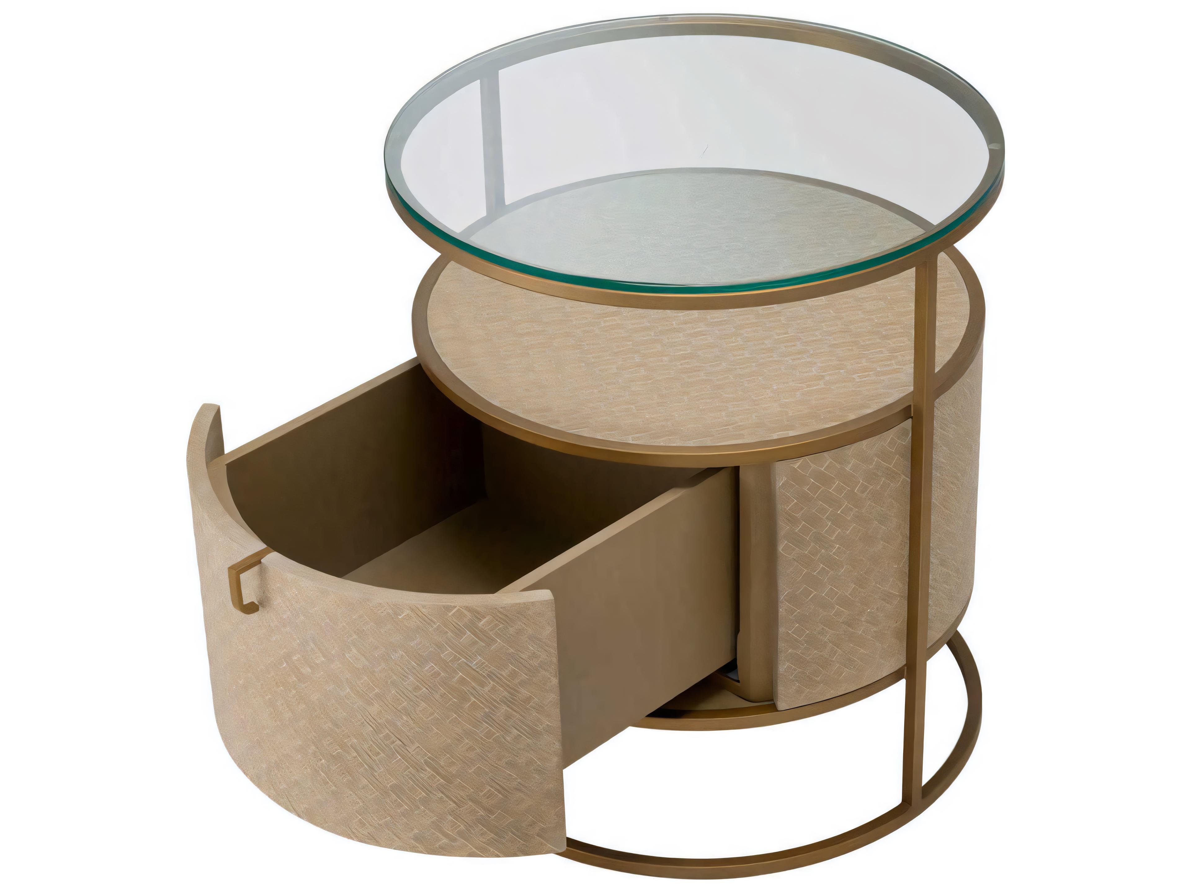 Eichholtz Napa Valley Woven Washed Oak Venee Nightstand