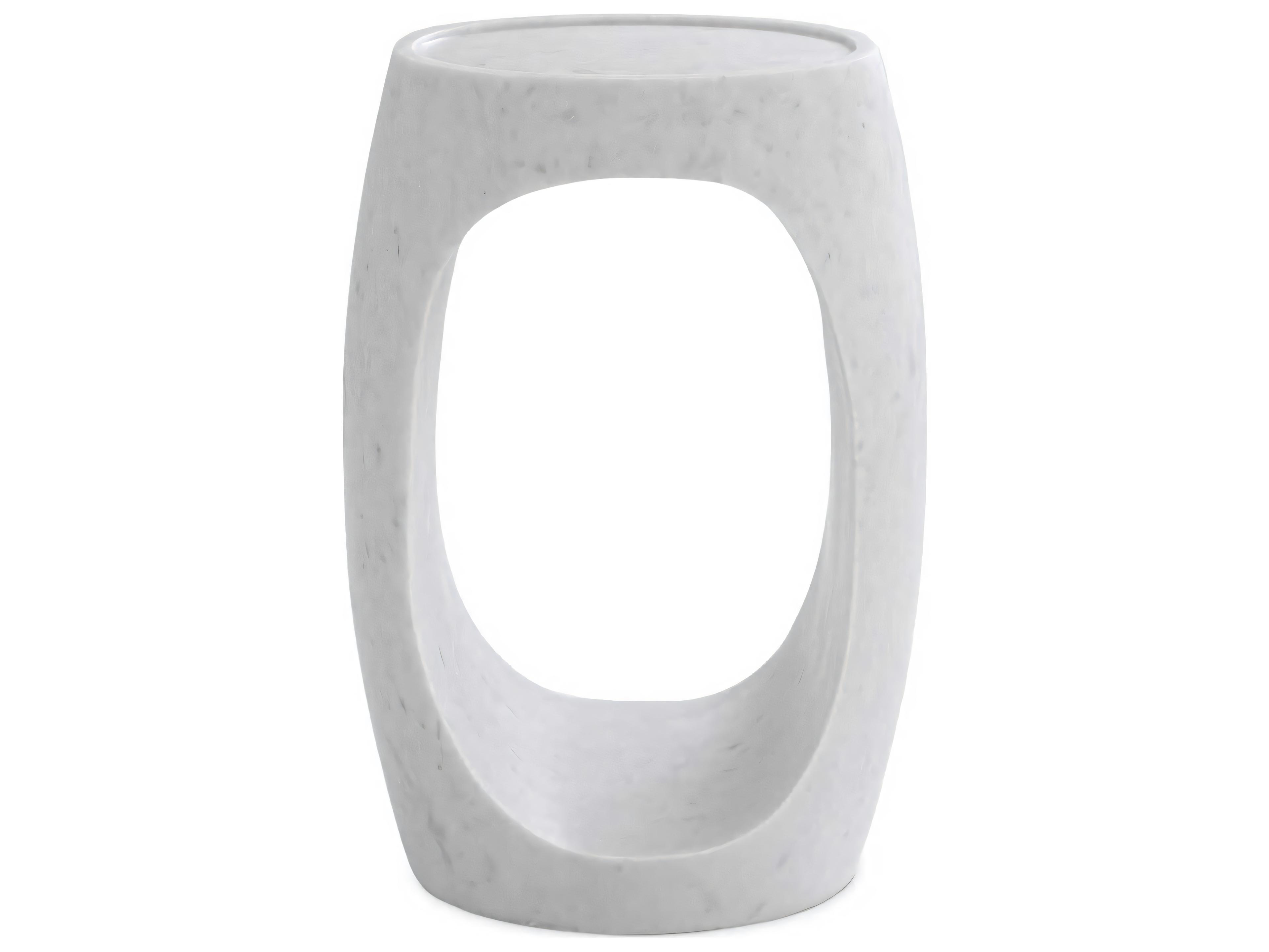 Eichholtz Clipper High Honed White Marble Side Table