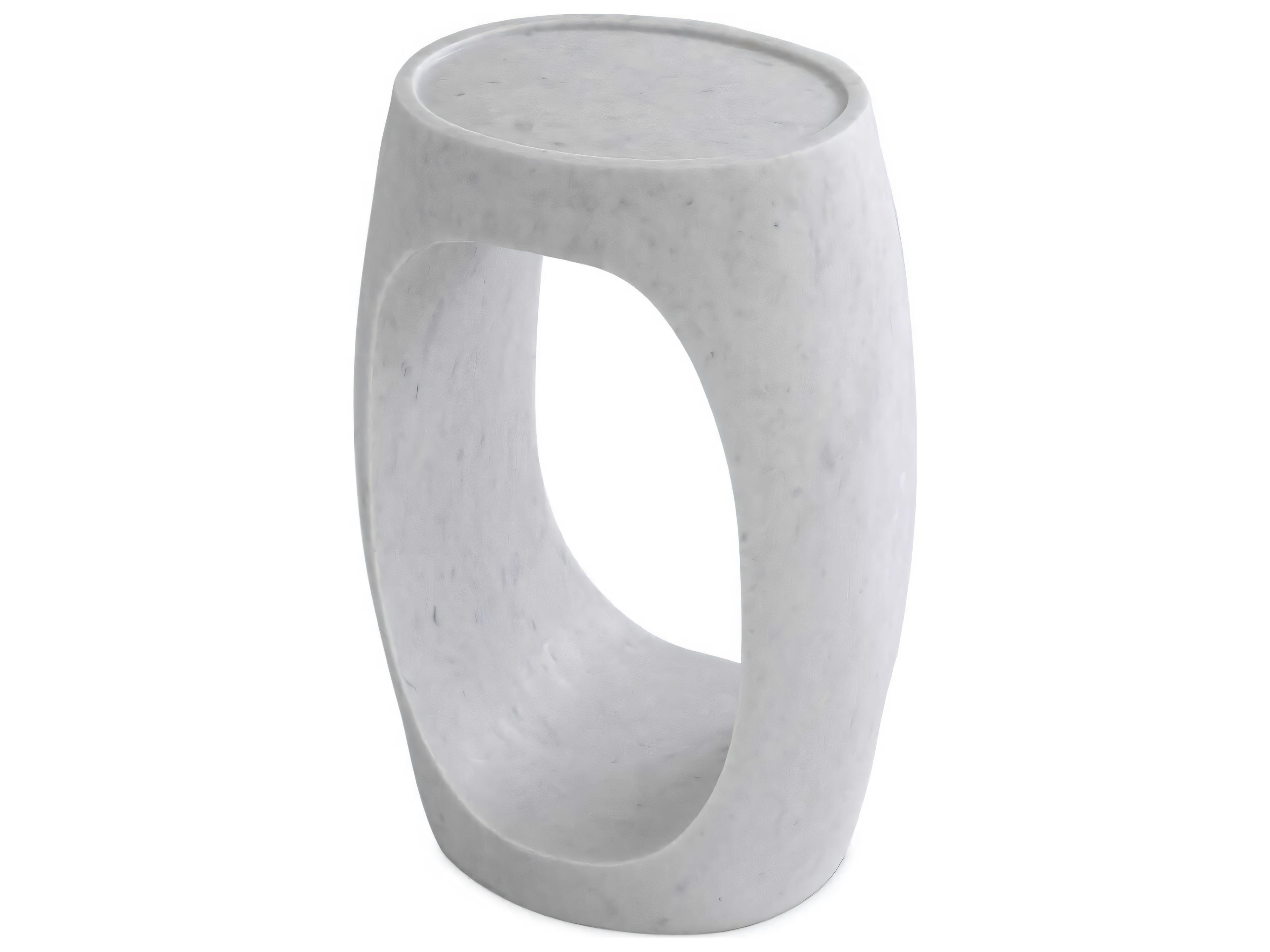 Eichholtz Clipper High Honed White Marble Side Table