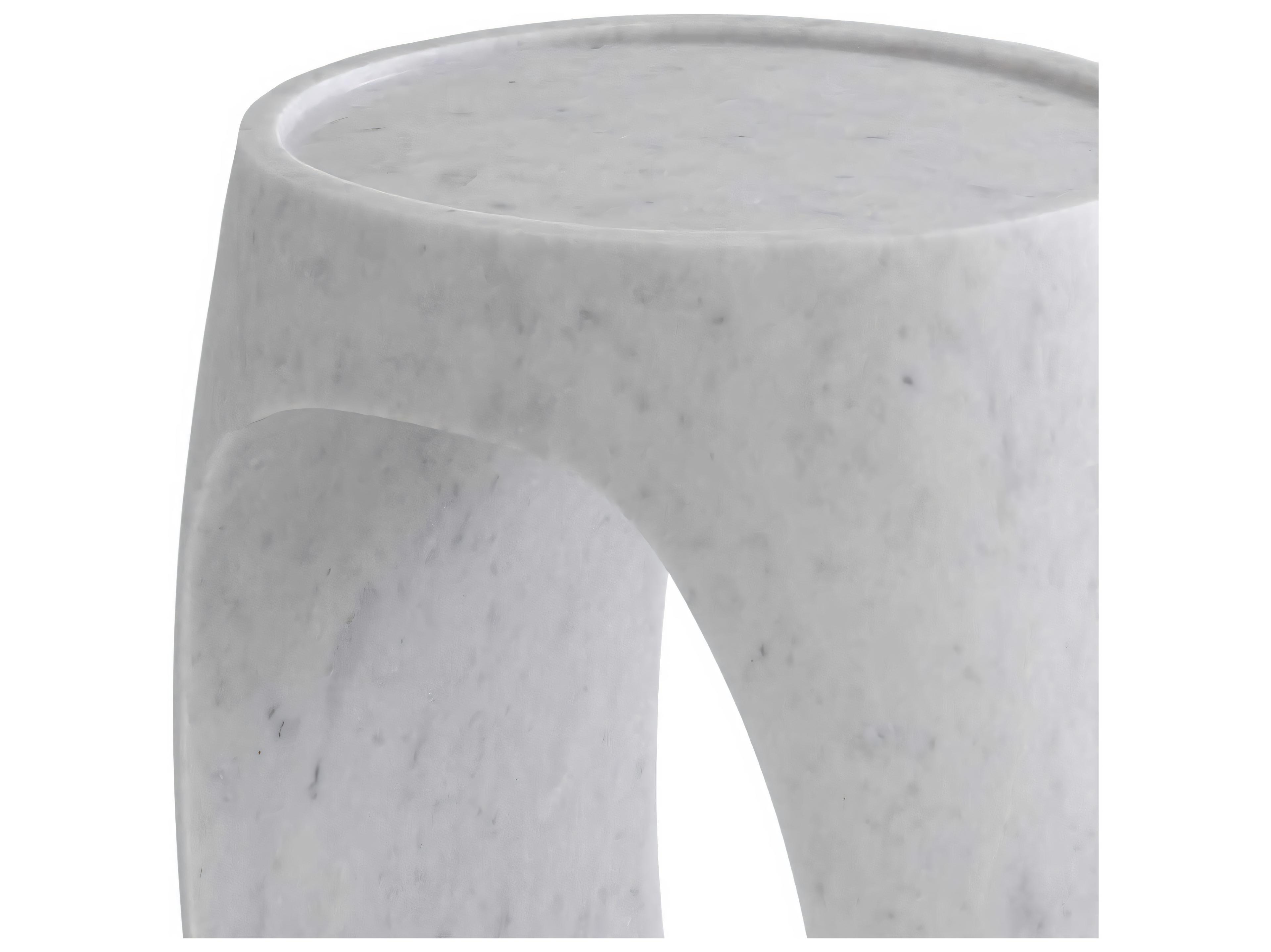 Eichholtz Clipper High Honed White Marble Side Table