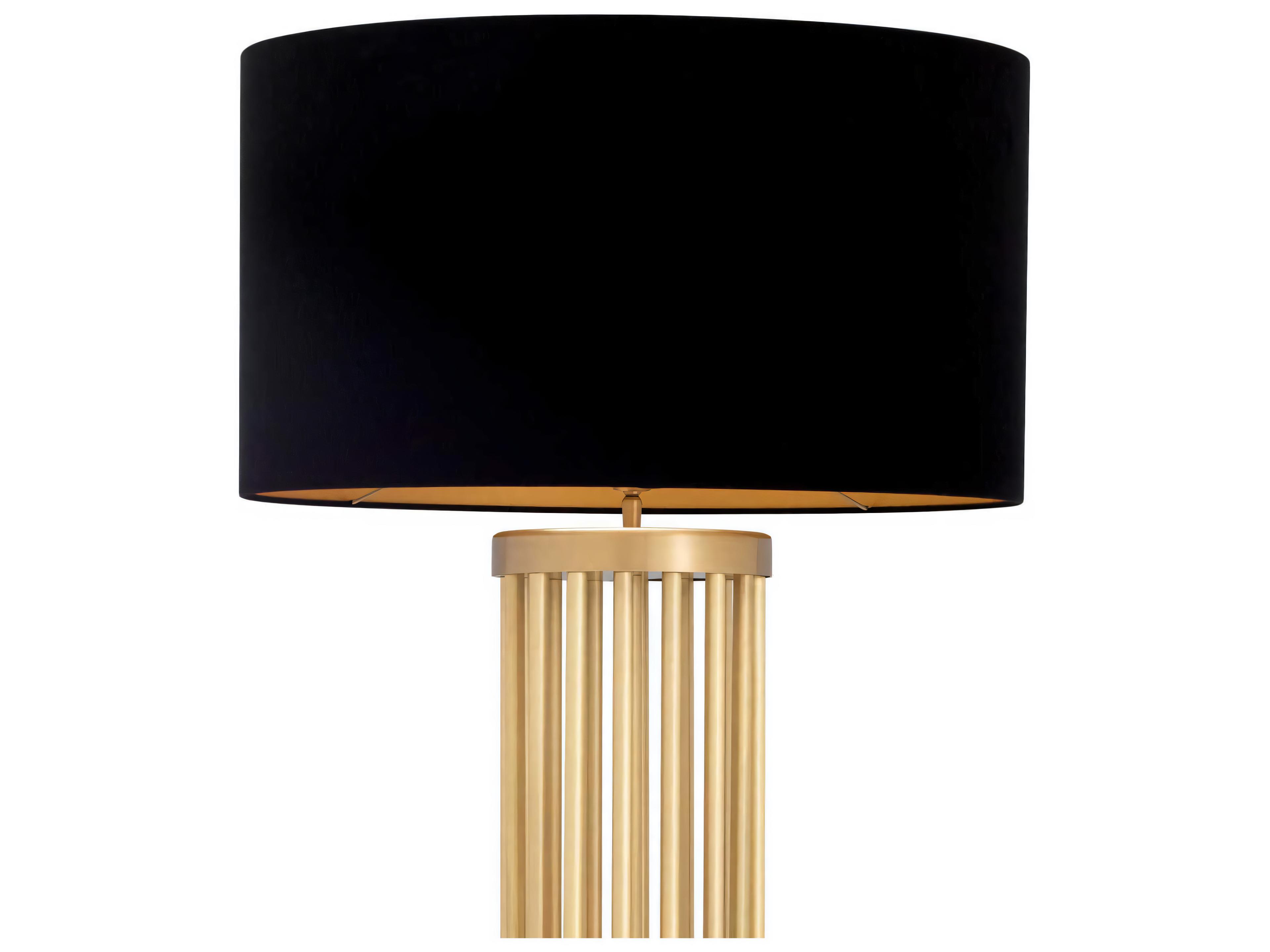 Eichholtz Condo Antique Brass Incl Shade Floor Lamp