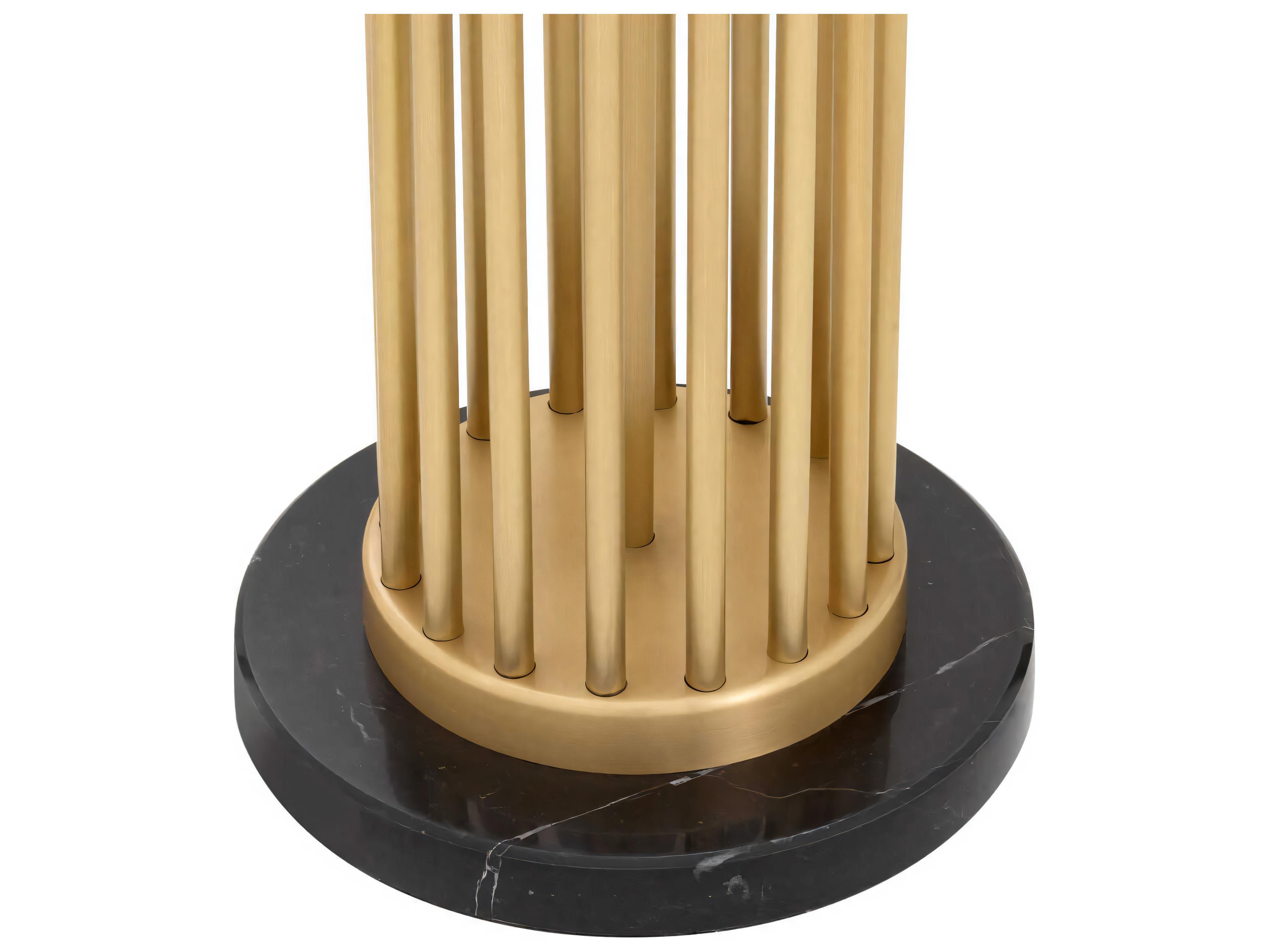 Eichholtz Condo Antique Brass Incl Shade Floor Lamp