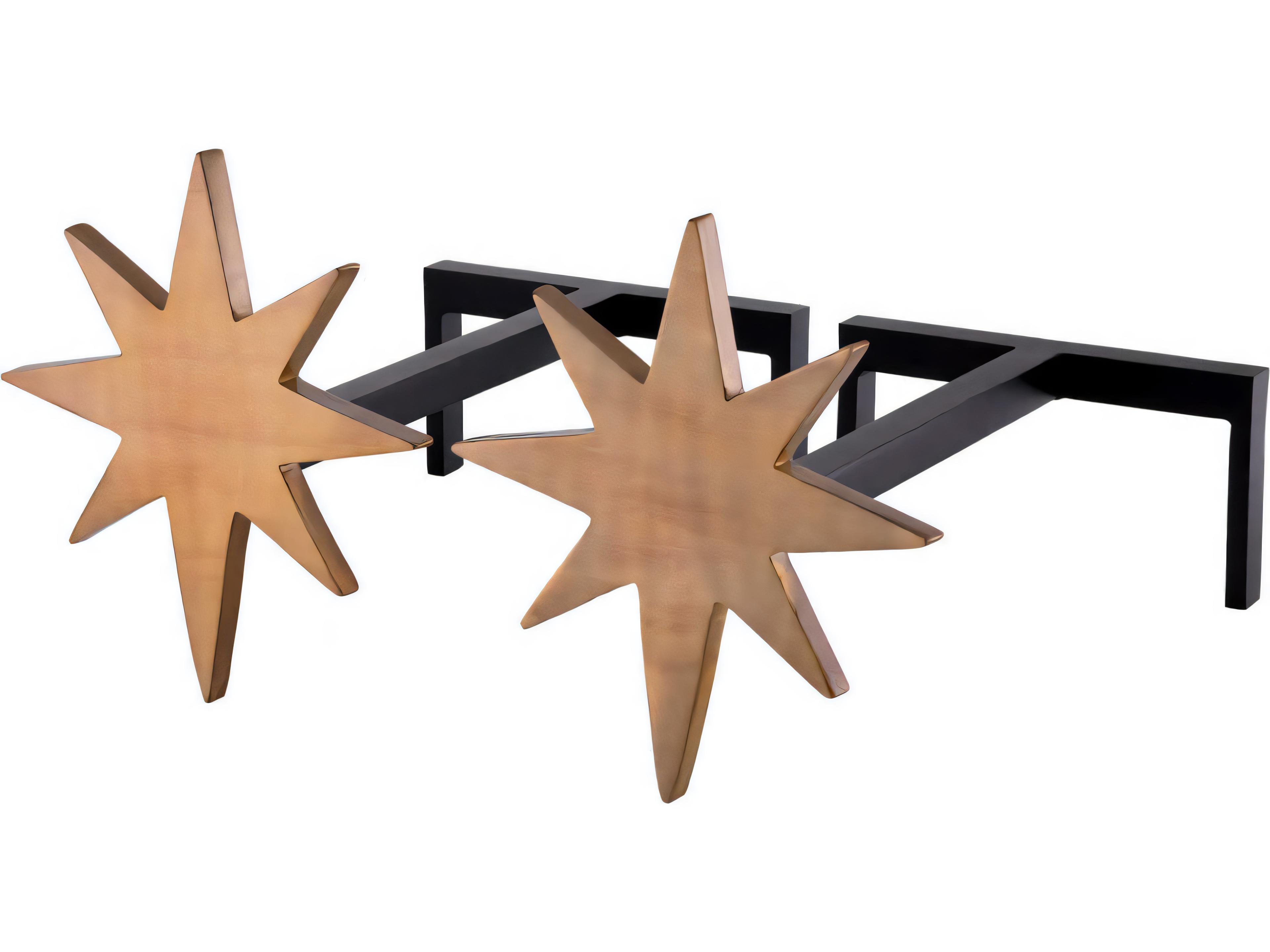 Eichholtz Star Vintage Brass Andiron Set of 2