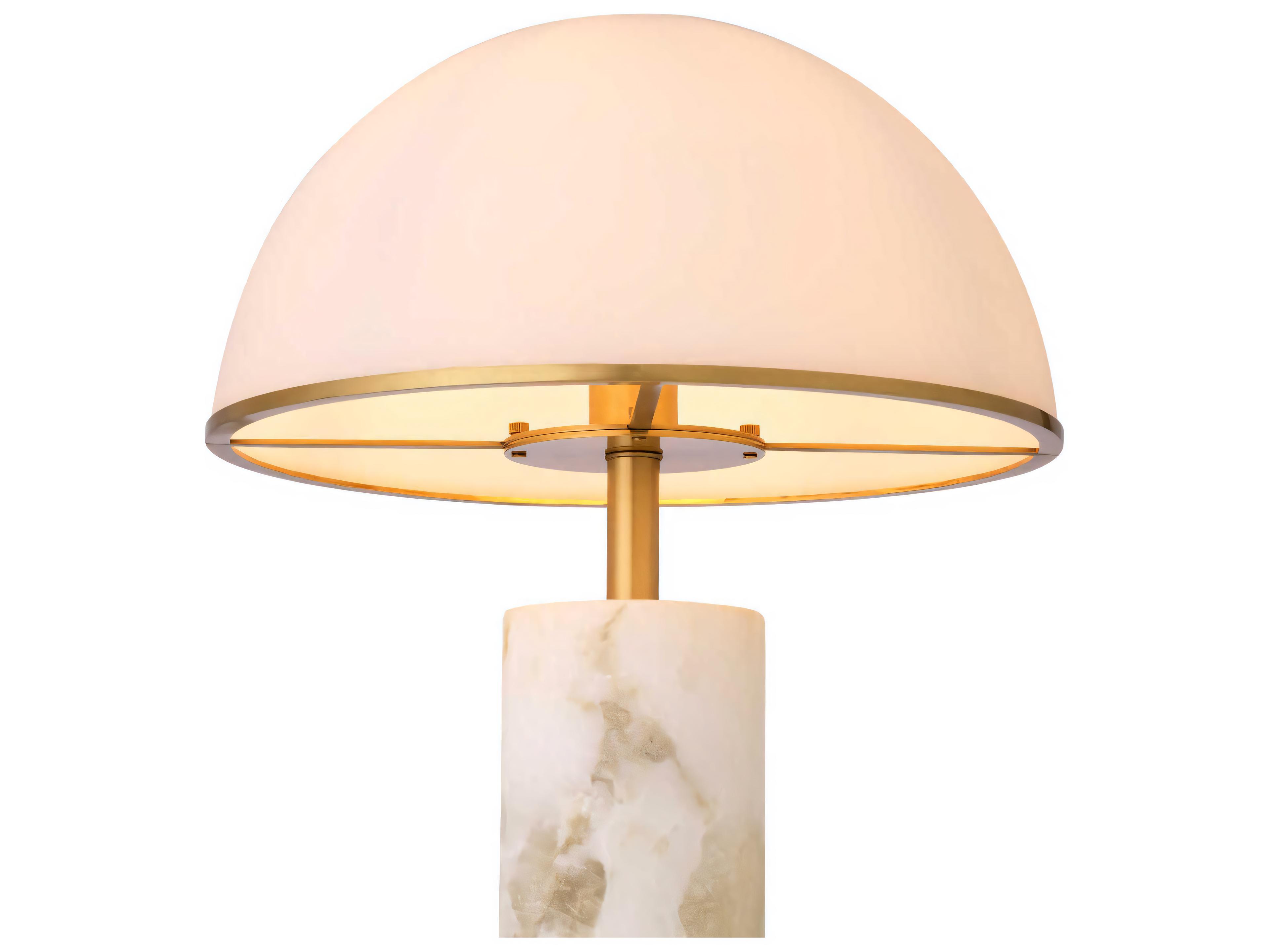Eichholtz Vaneta Antique Brass Alabaster Table Lamp