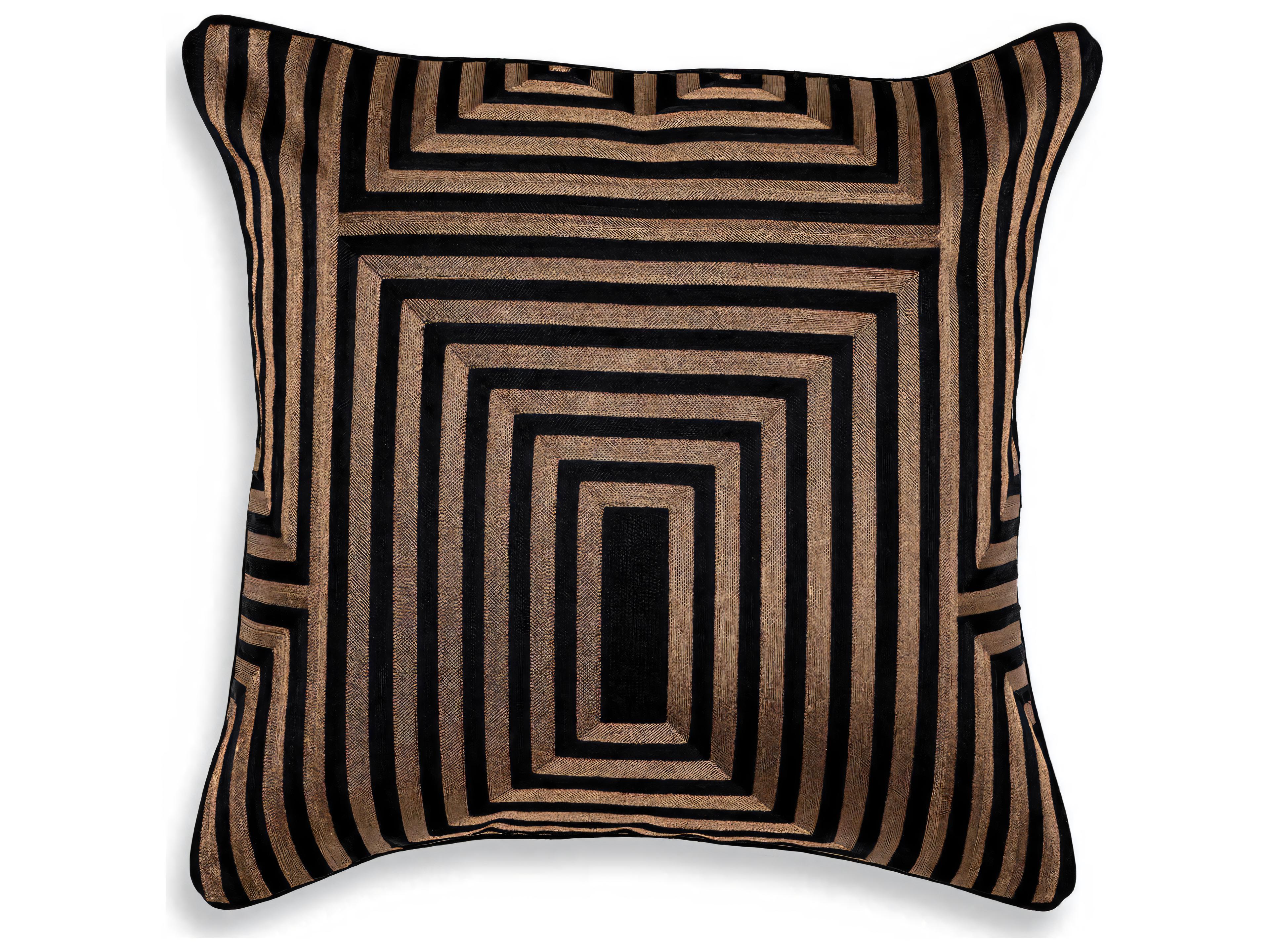 Eichholtz Spray Square Black Gold Cushion