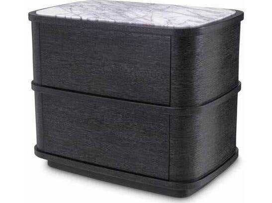 Eichholtz Cabana Charcoal Grey Oak Veneer Nightstand