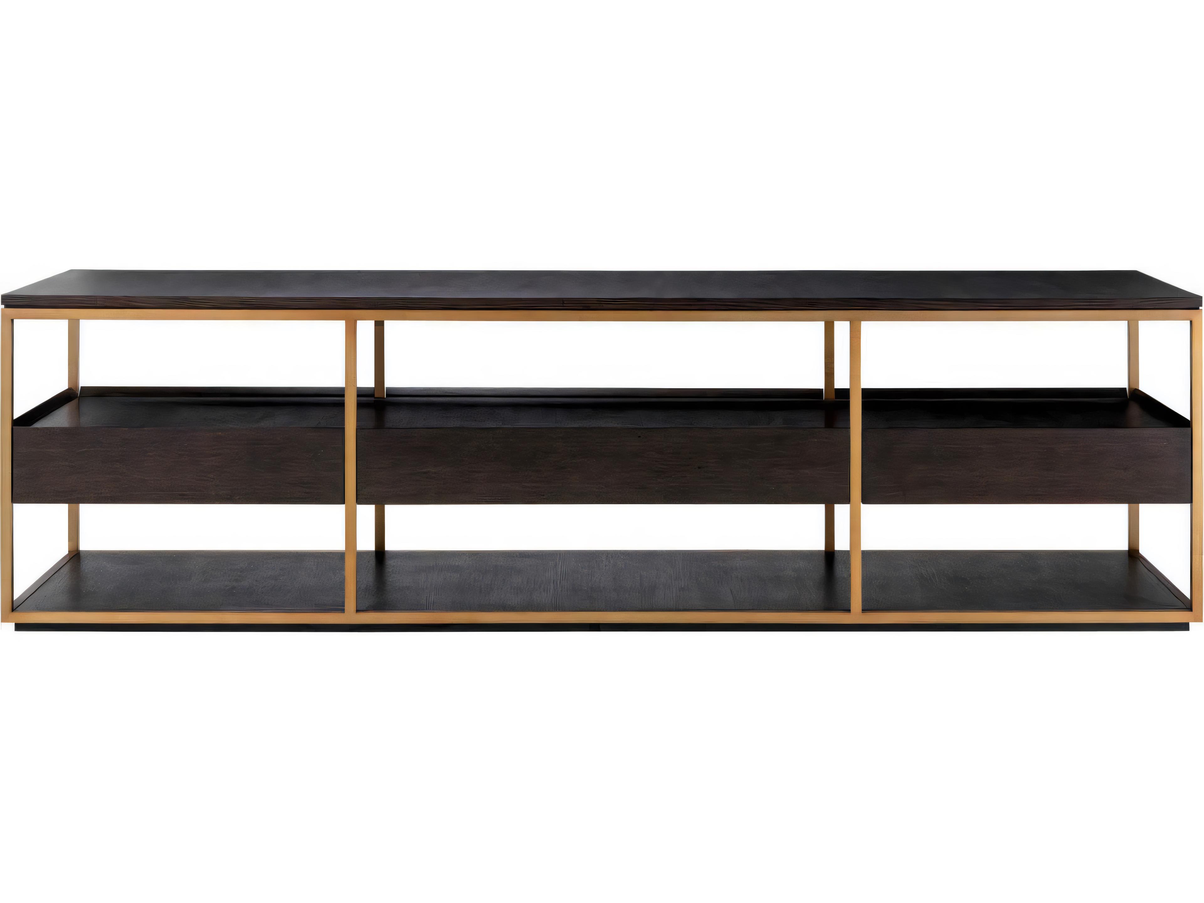 Eichholtz Parker L Mocha Straight Oak Veneer Tv Cabinet