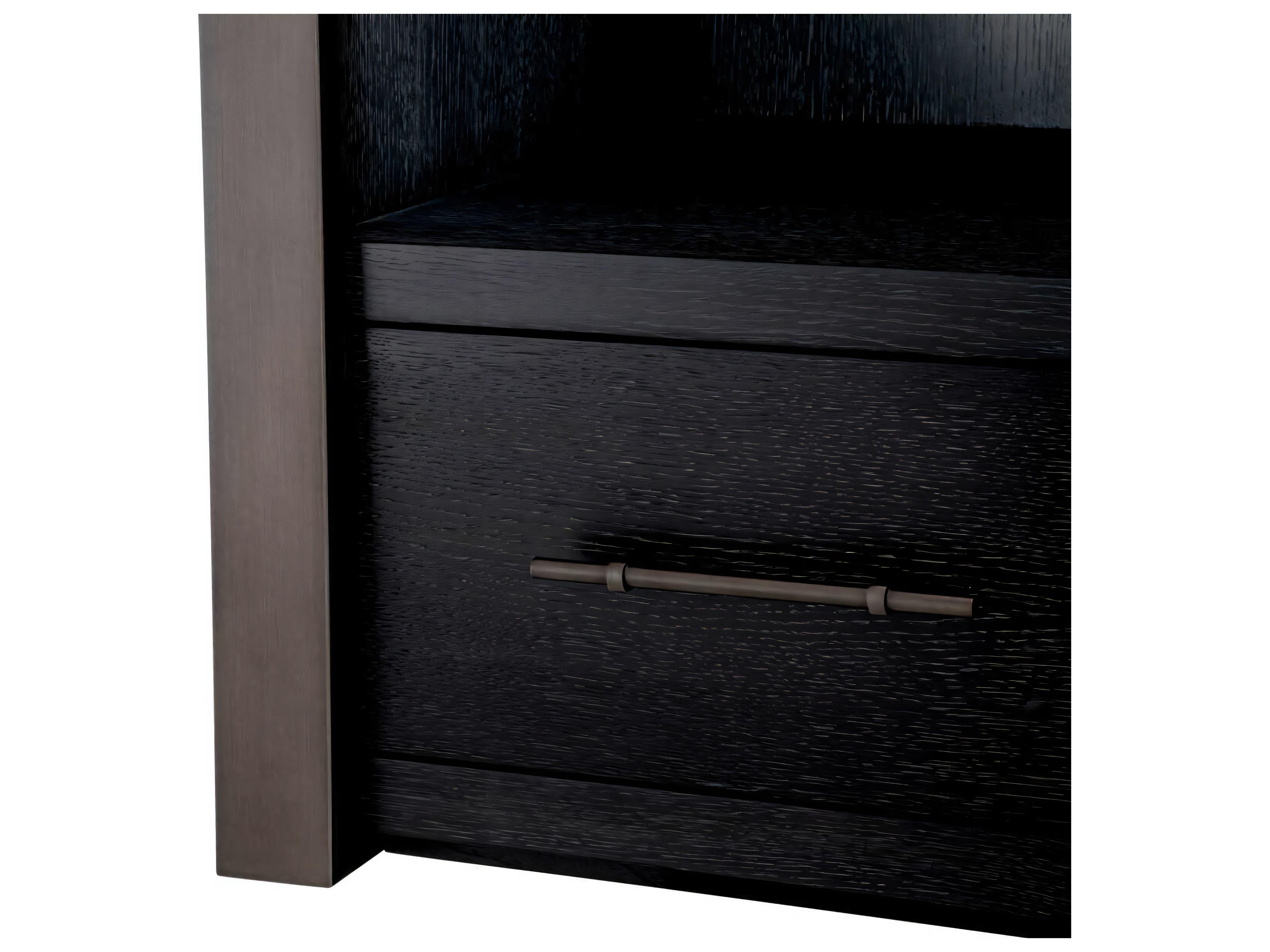 Eichholtz Canova Charcoal Grey Oak Veneer Tv Cabinet