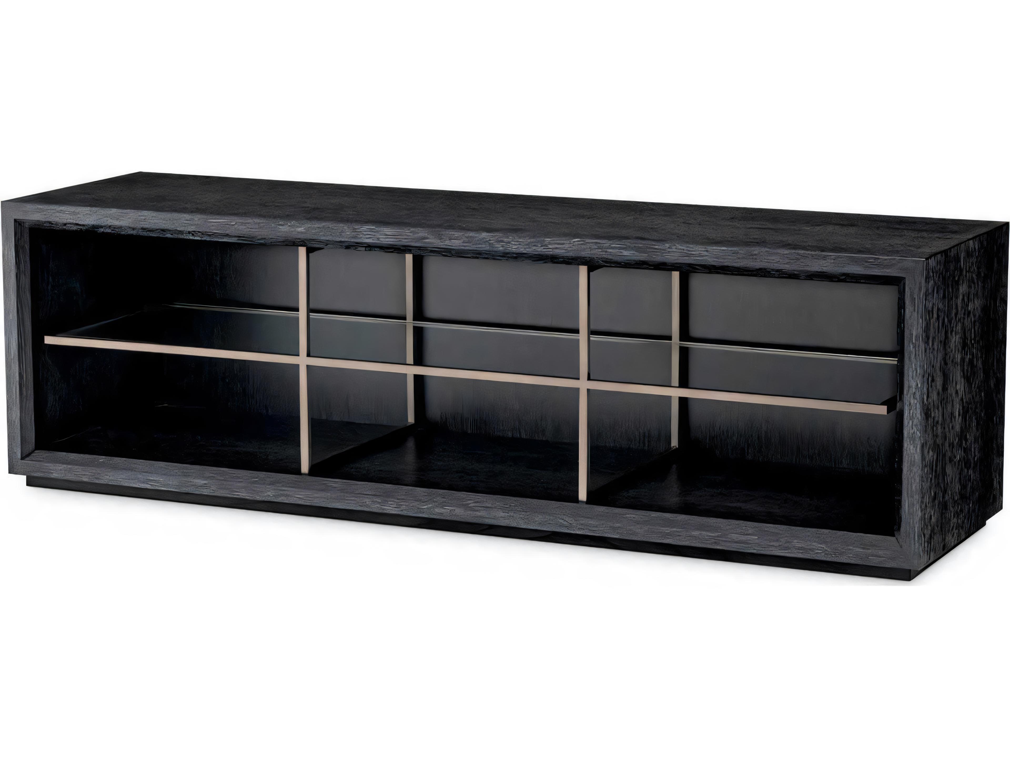 Eichholtz Hennessey S Charcoal Grey Oak Veneer Tv Cabinet