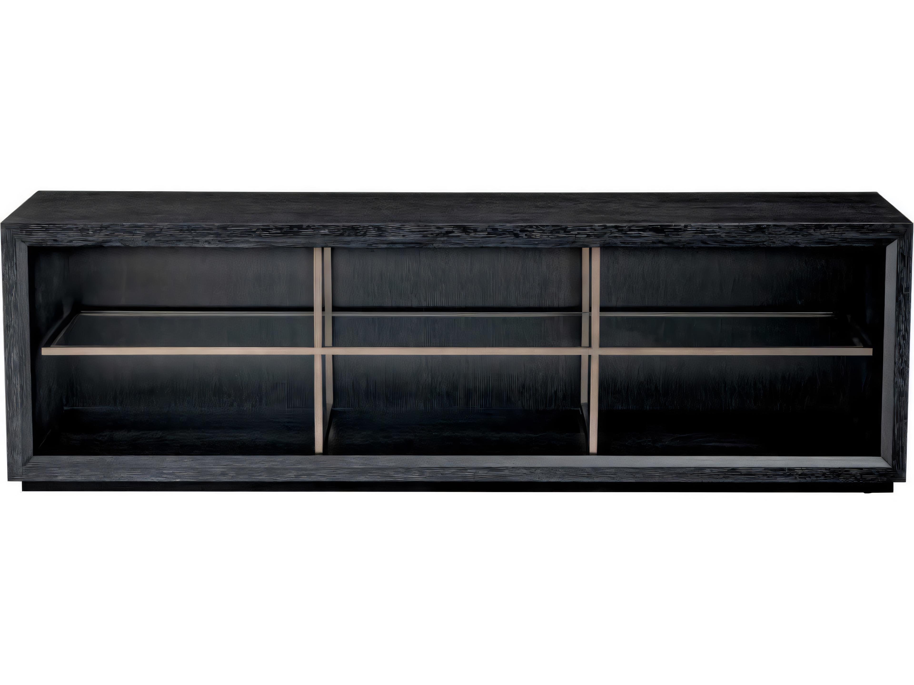 Eichholtz Hennessey S Charcoal Grey Oak Veneer Tv Cabinet