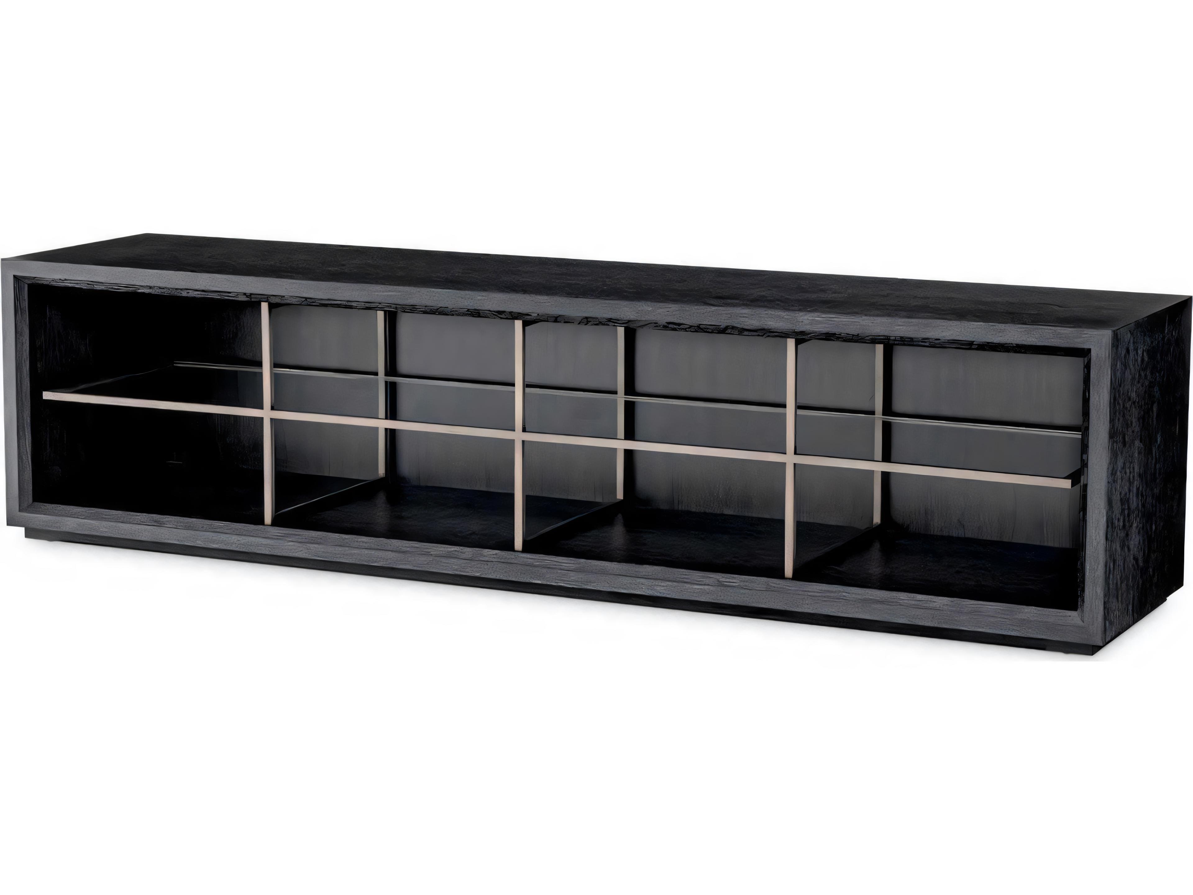 Eichholtz Hennessey L Charcoal Grey Oak Veneer Tv Cabinet