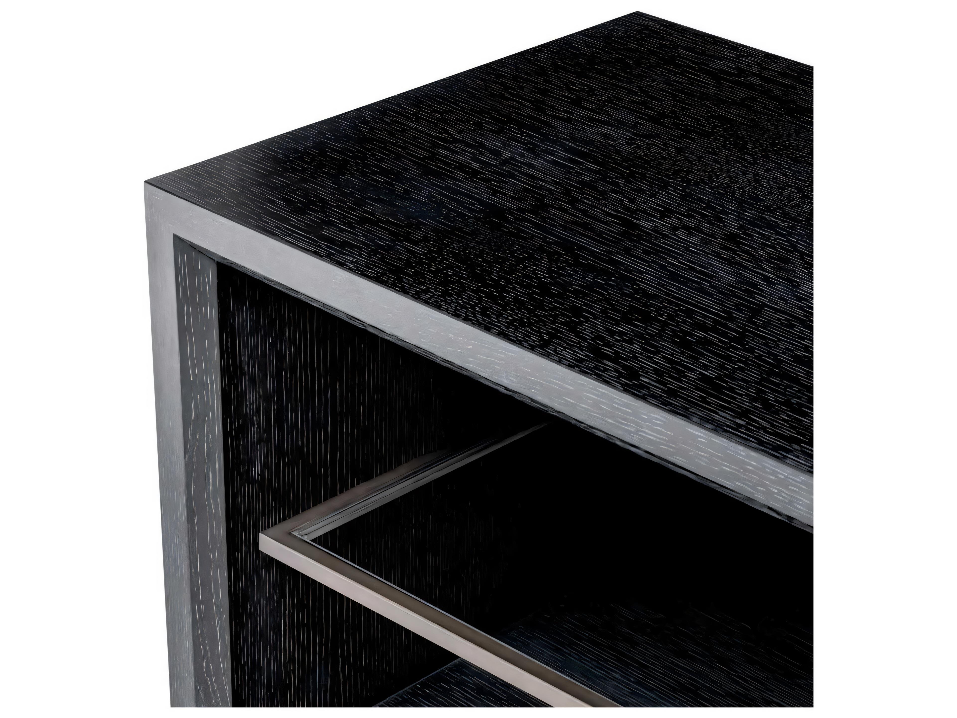 Eichholtz Hennessey L Charcoal Grey Oak Veneer Tv Cabinet