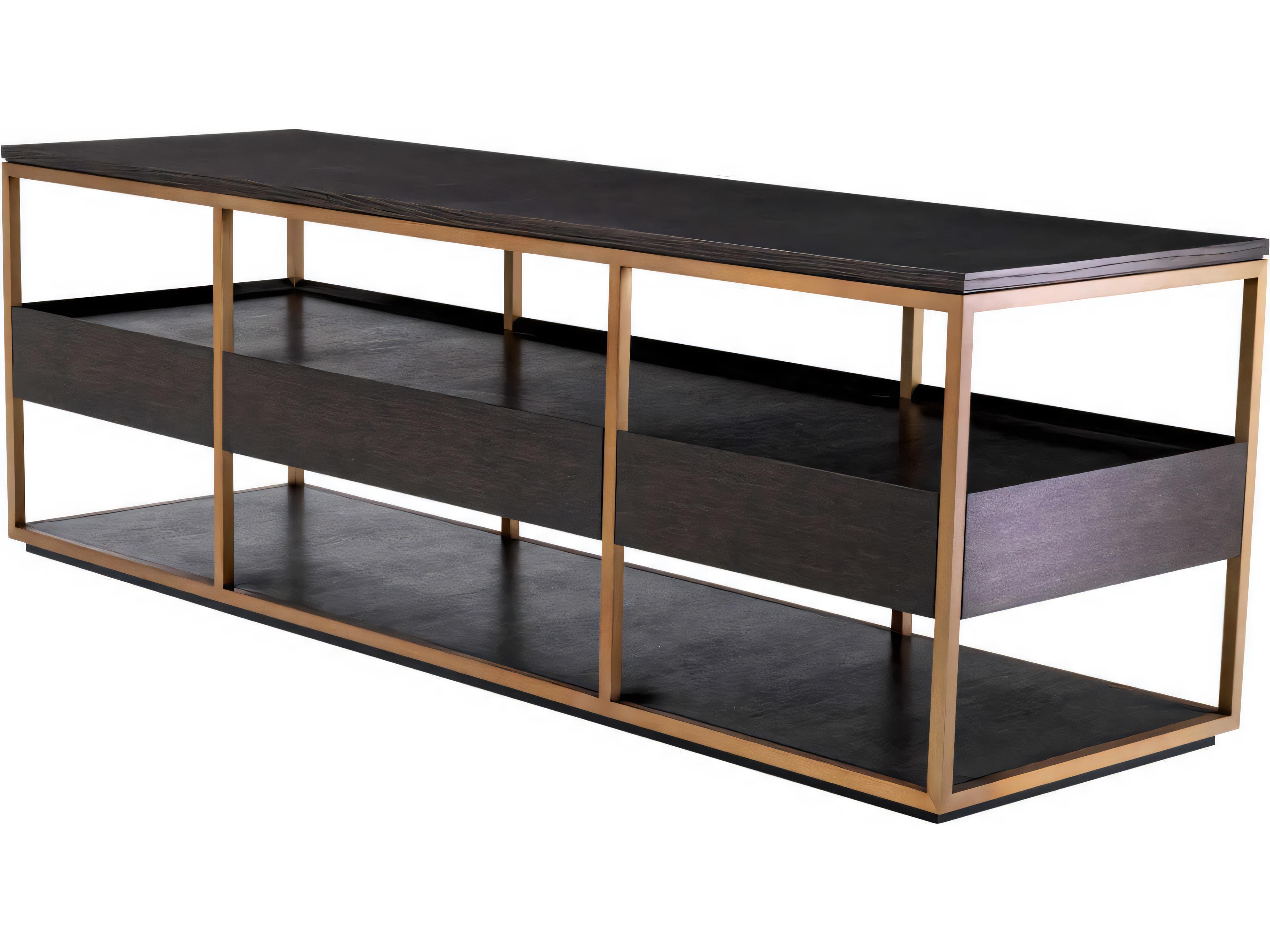 Eichholtz Parker S Mocha Straight Oak Veneer Tv Cabinet