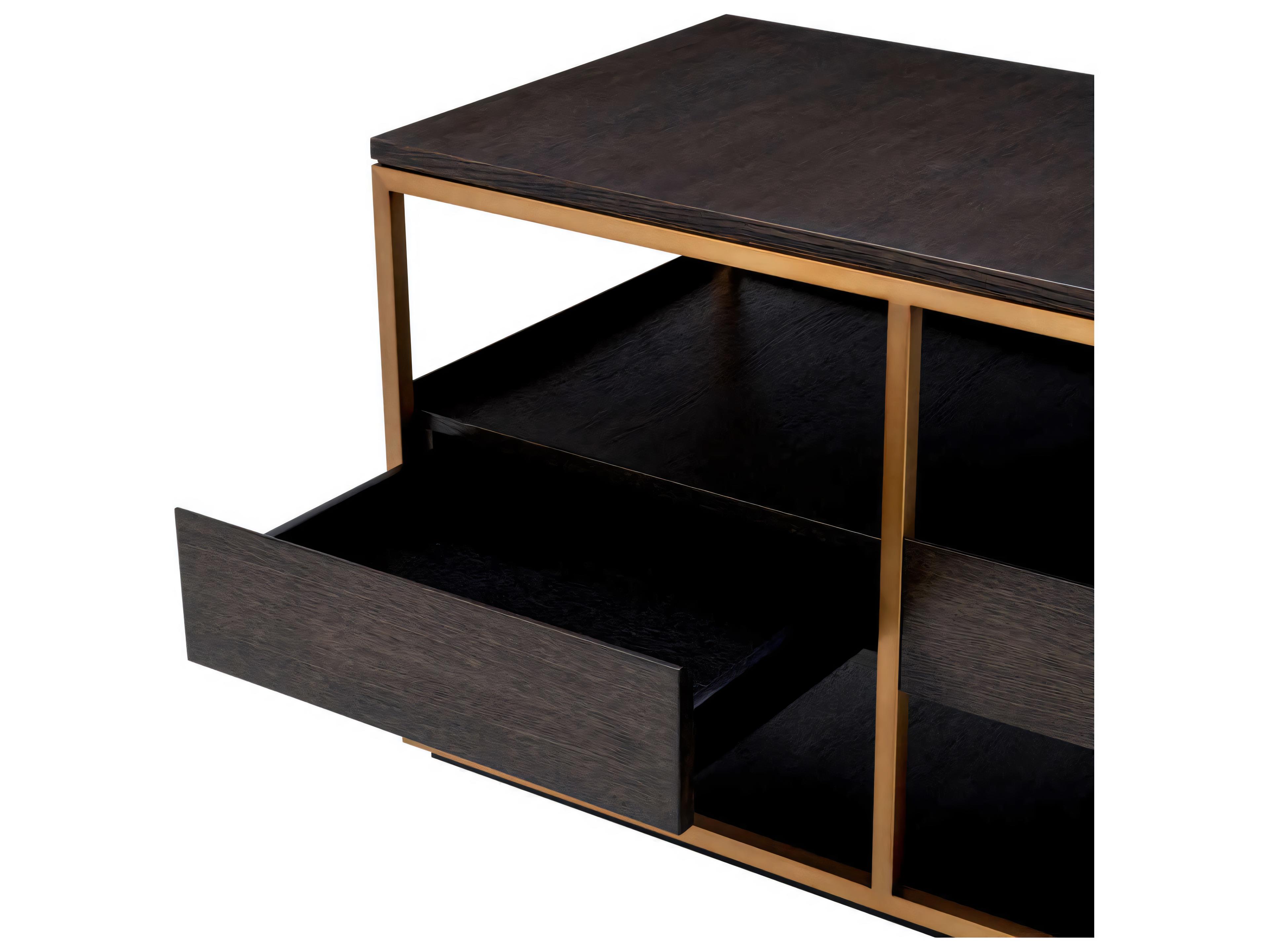 Eichholtz Parker S Mocha Straight Oak Veneer Tv Cabinet