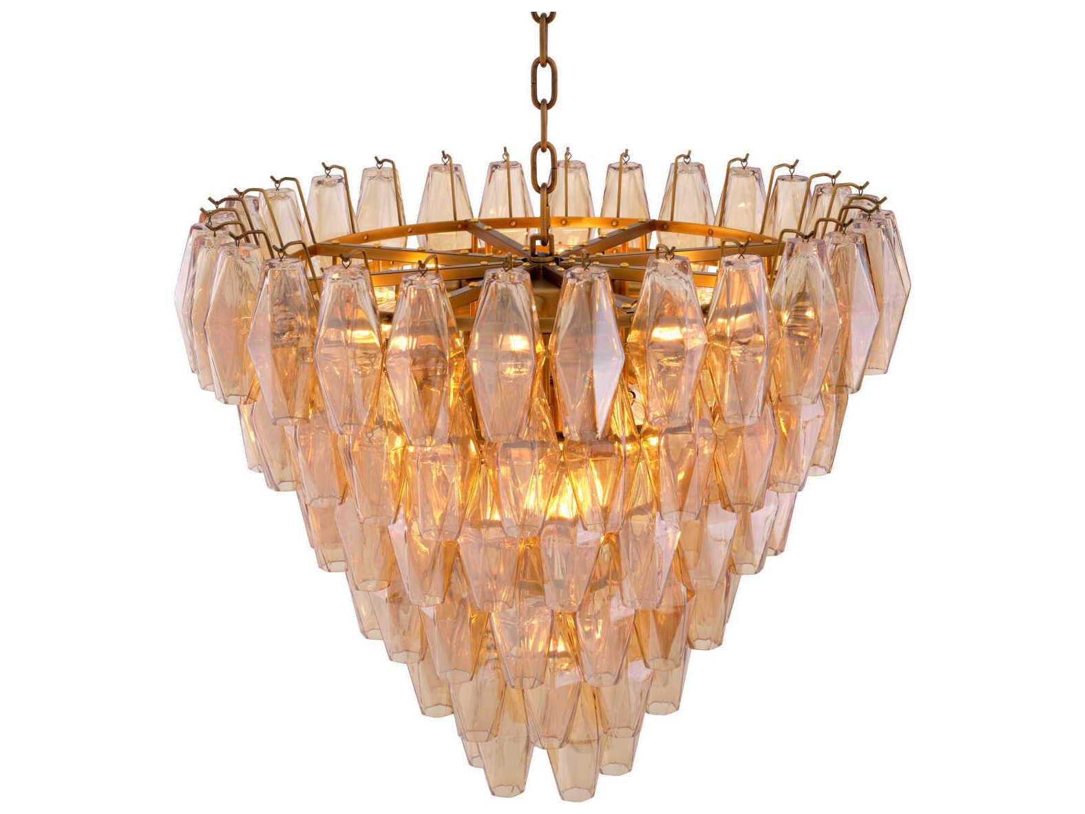 Eichholtz Benini S Antique Brass Chandelier