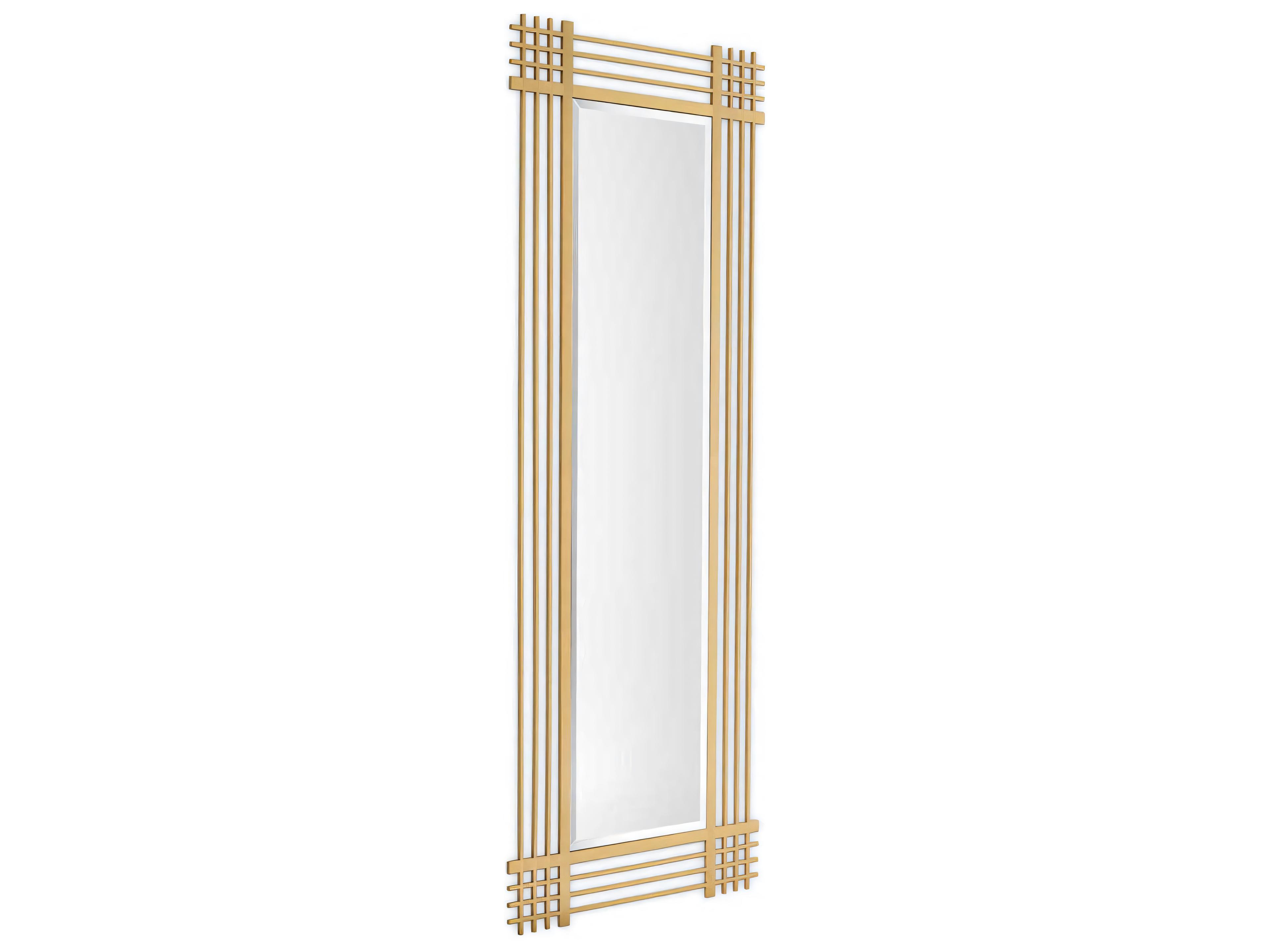 Eichholtz Pierce Rectangular Brushed Brass Mirror