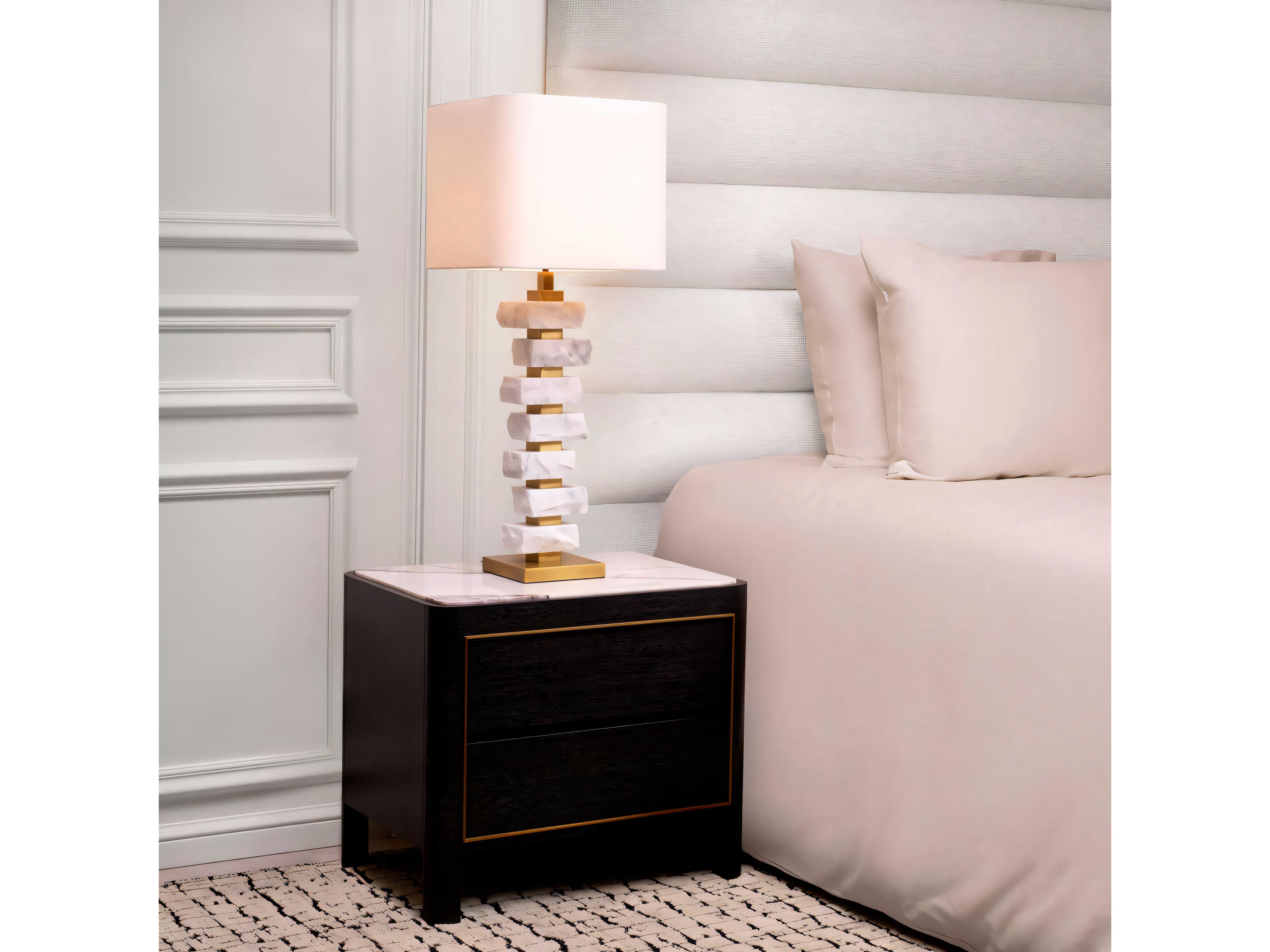 Eichholtz Corazon Charcoal Grey Oak Veneer Nightstand