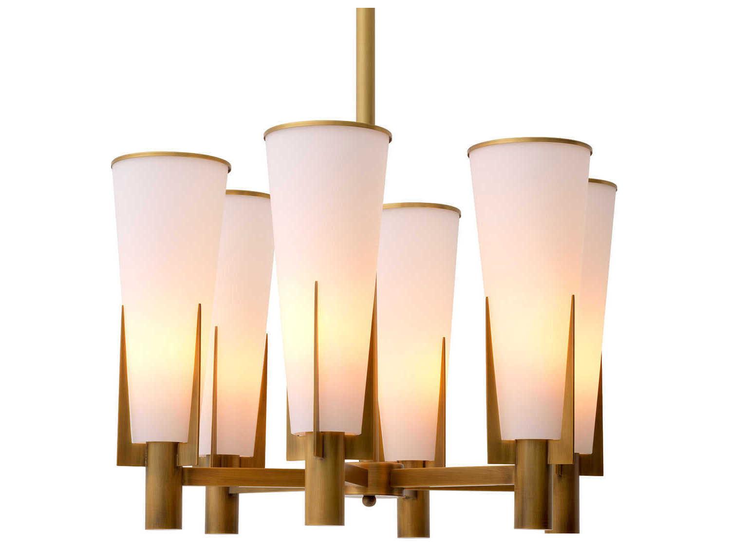 Eichholtz Dino Antique Brass Chandelier