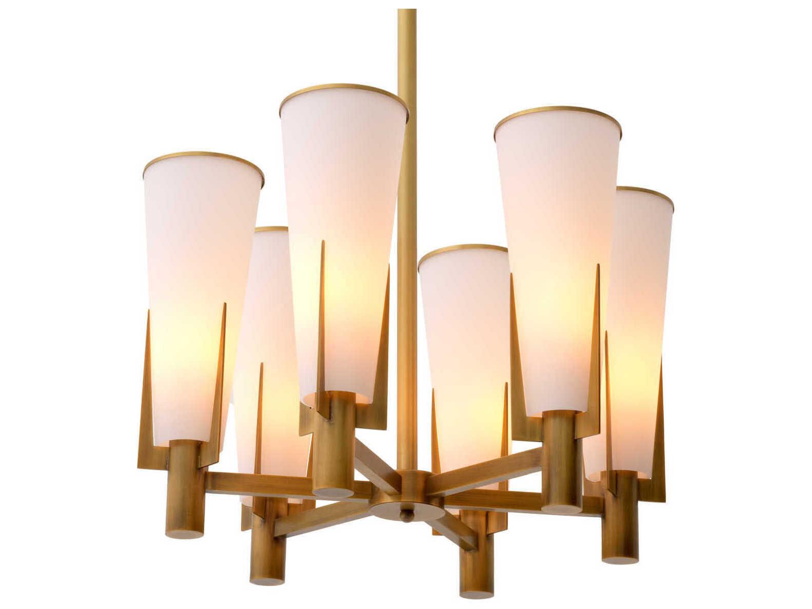 Eichholtz Dino Antique Brass Chandelier